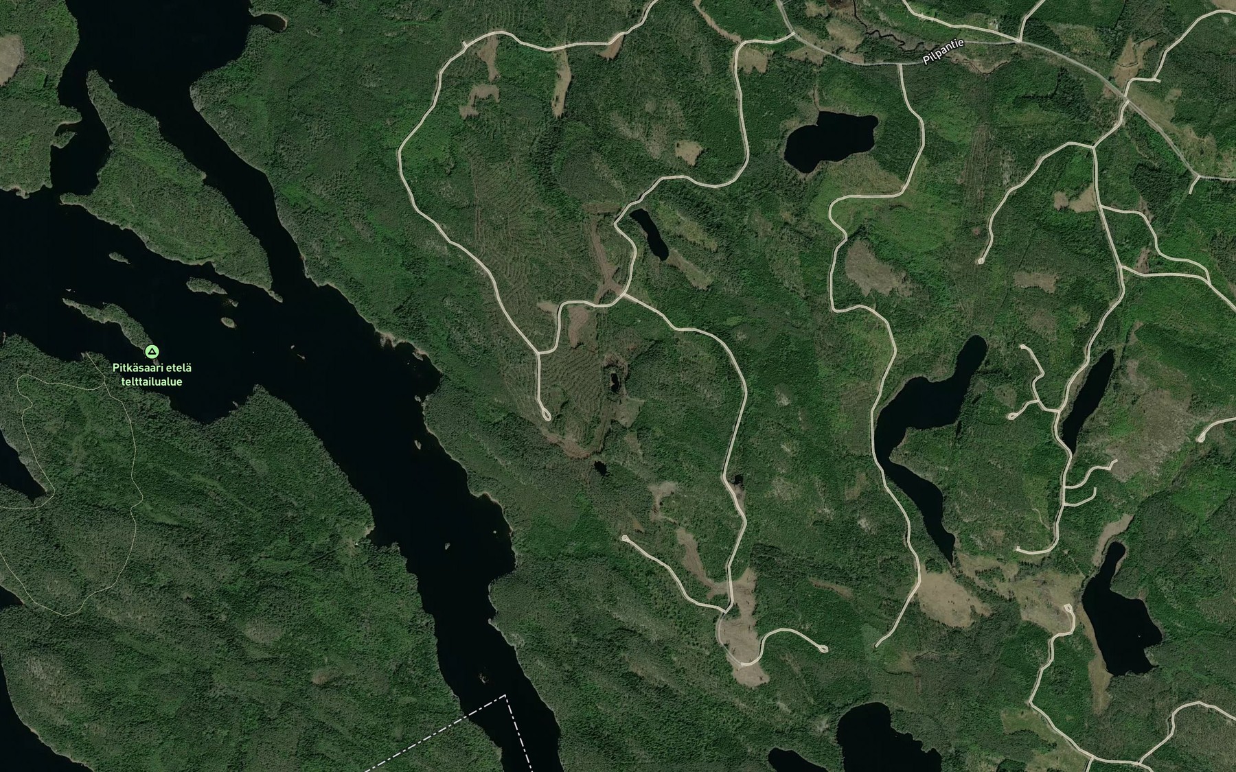 Satellite map of the Kolmilammit