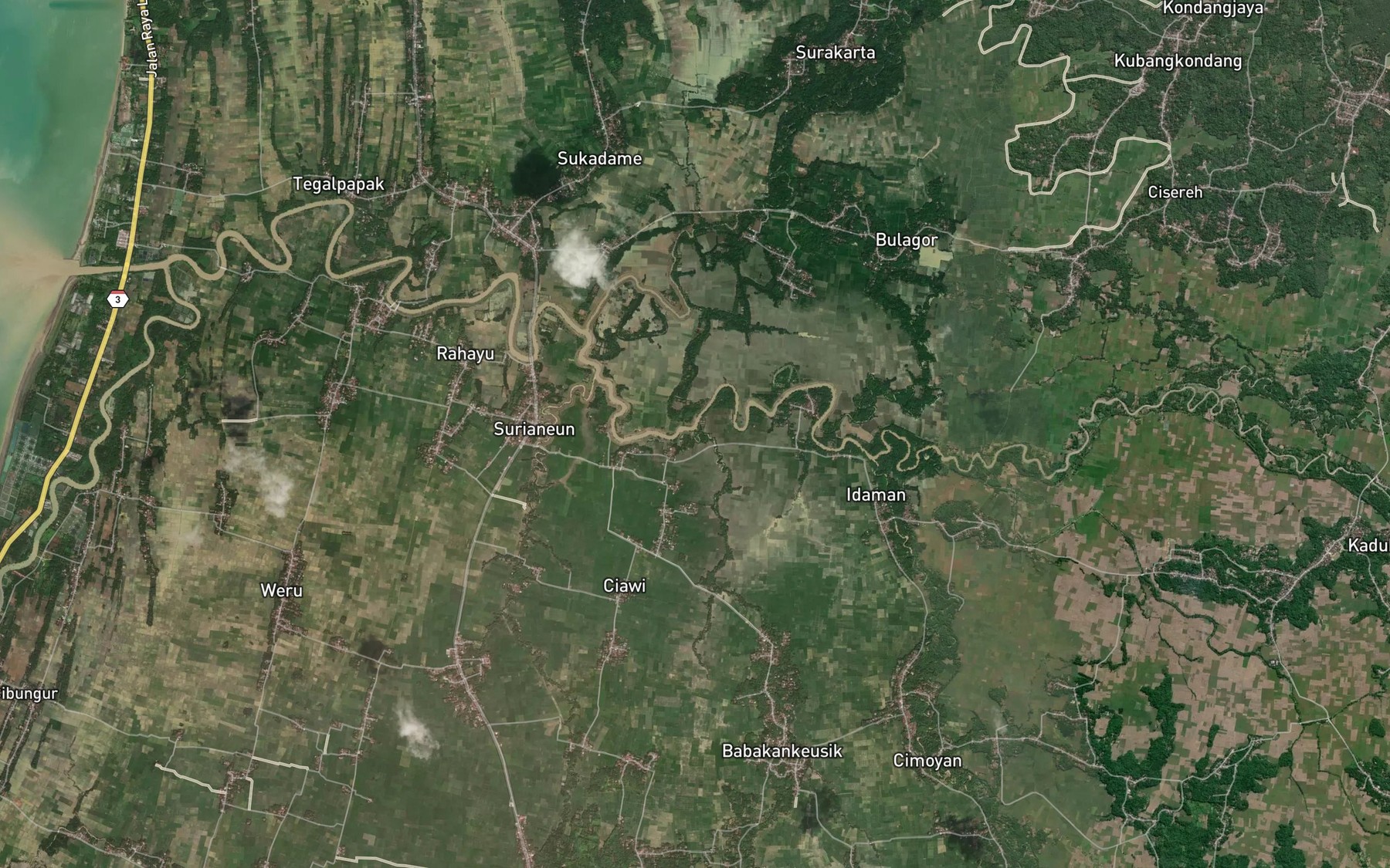 Satellite map of the Ci Beureum