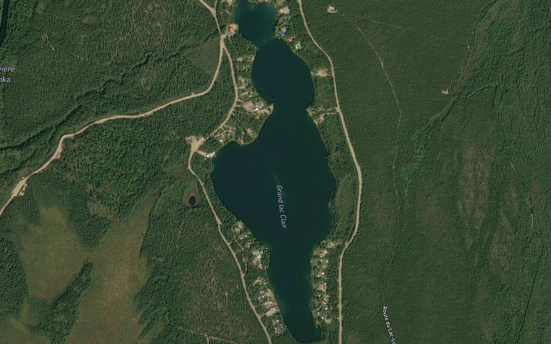 Satellite map of the Grand lac Clair