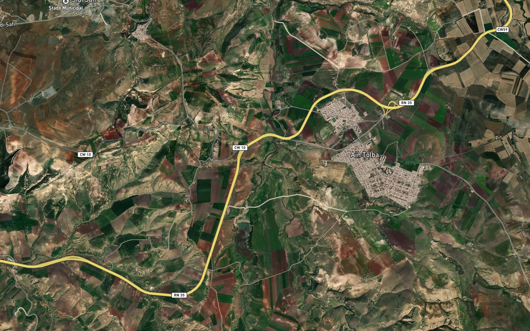 Satellite map of the Oued el Malah