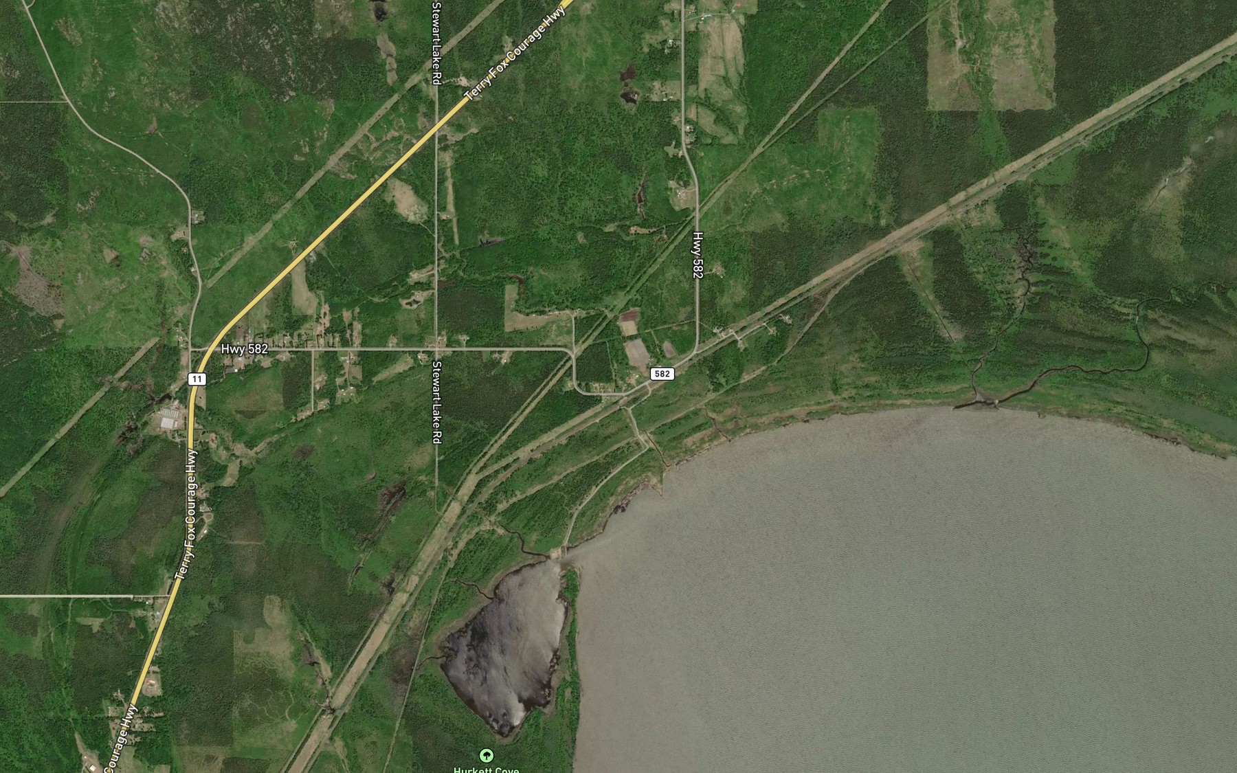 Satellite map of the Morrow Creek
