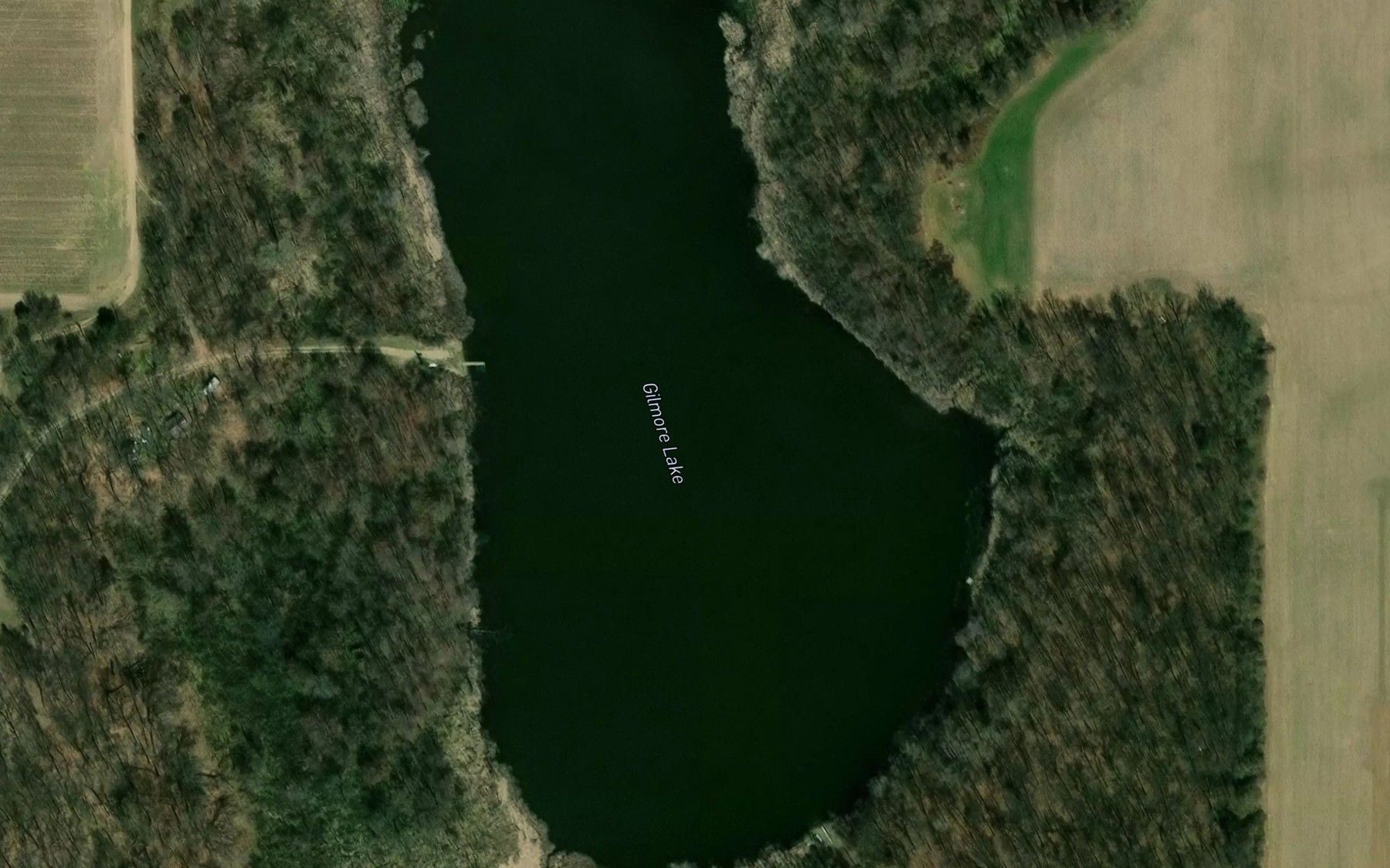 Satellite map of the Gilmore Lake