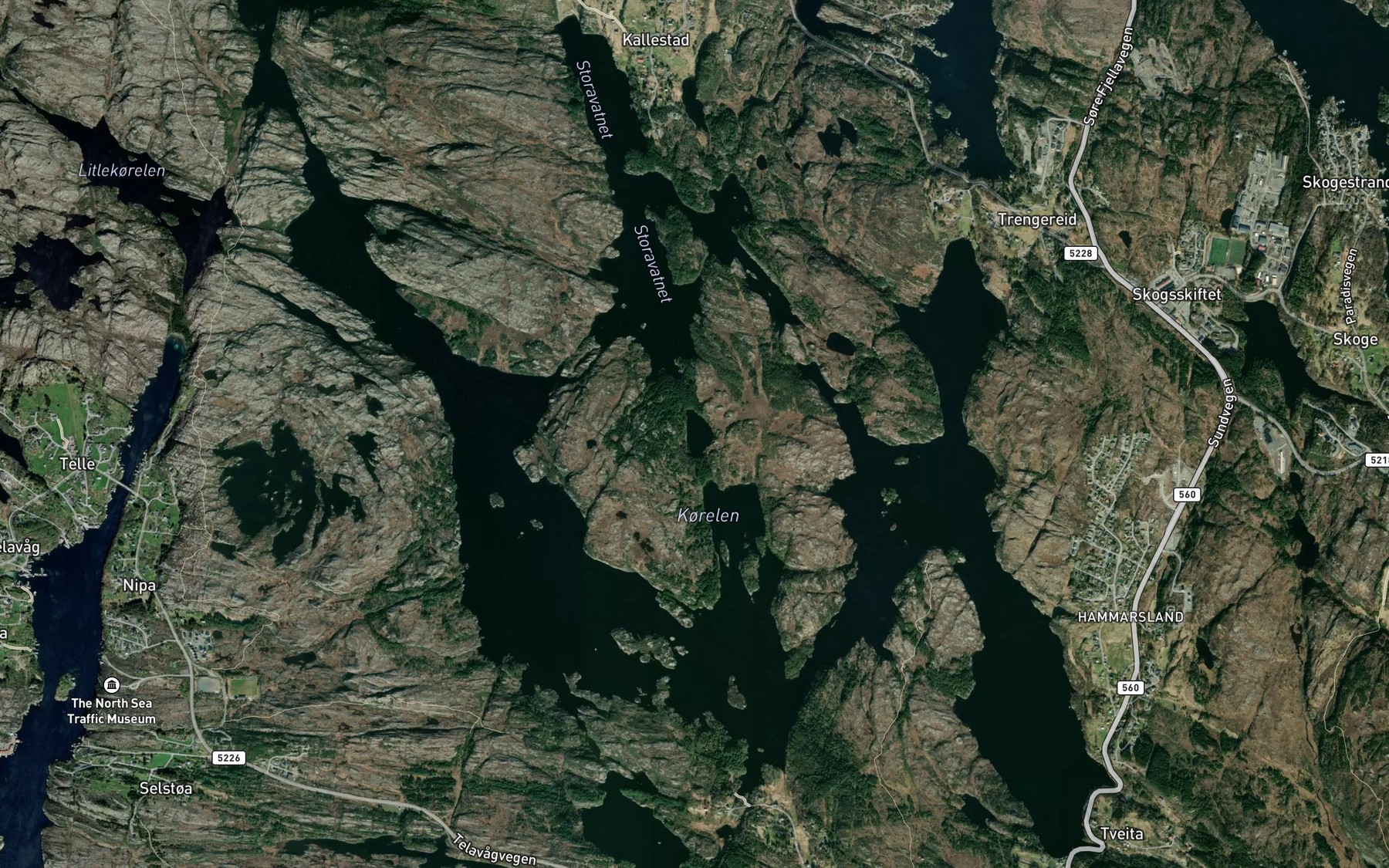Satellite map of the Isbragdtjorna