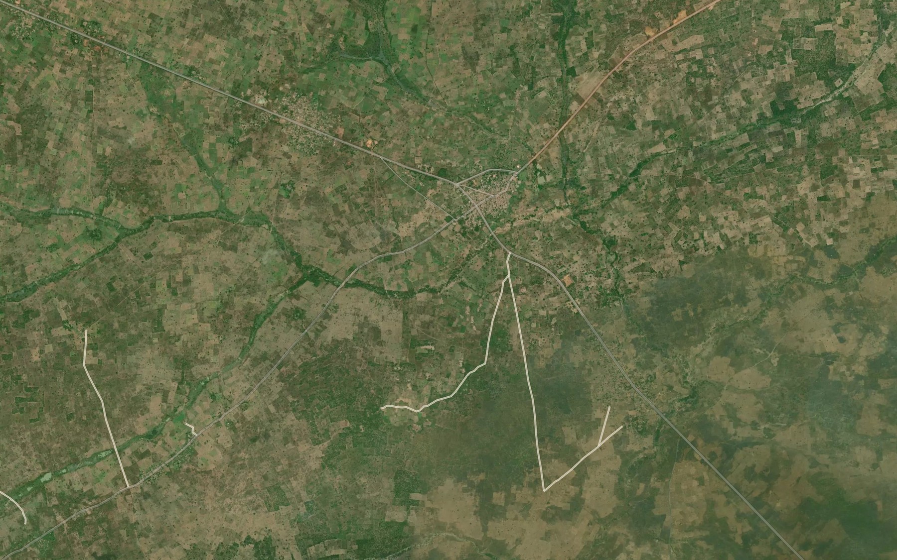 Satellite map of the River Asuku