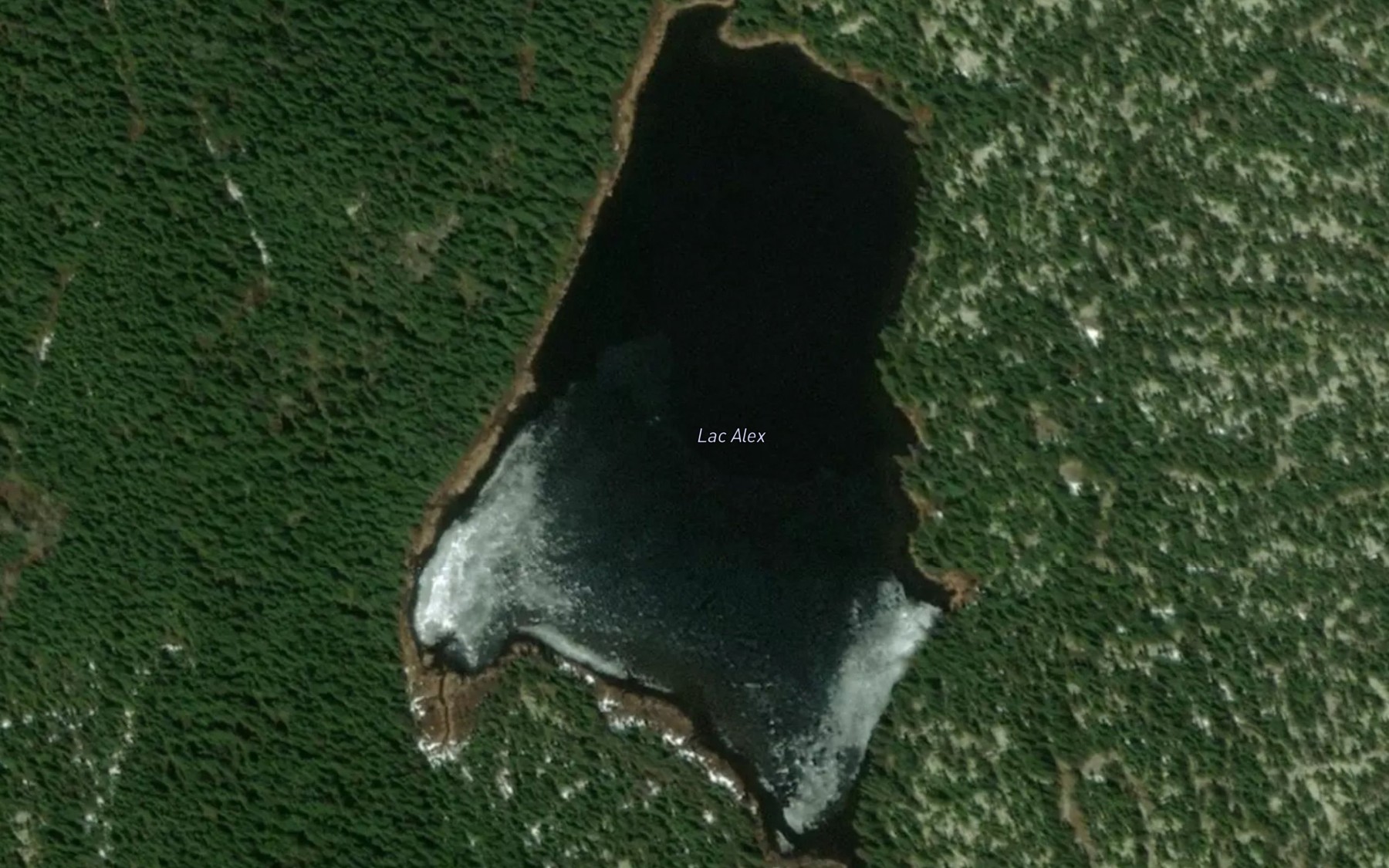 Satellite map of the Lac Alex