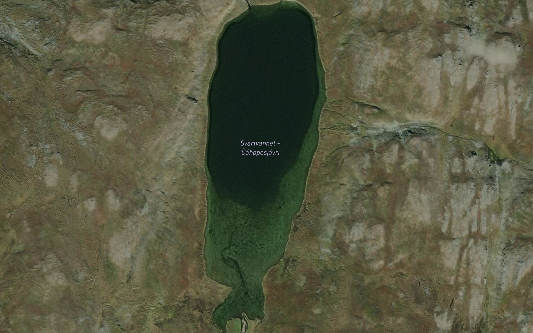 Satellite map of the Cappesjavri