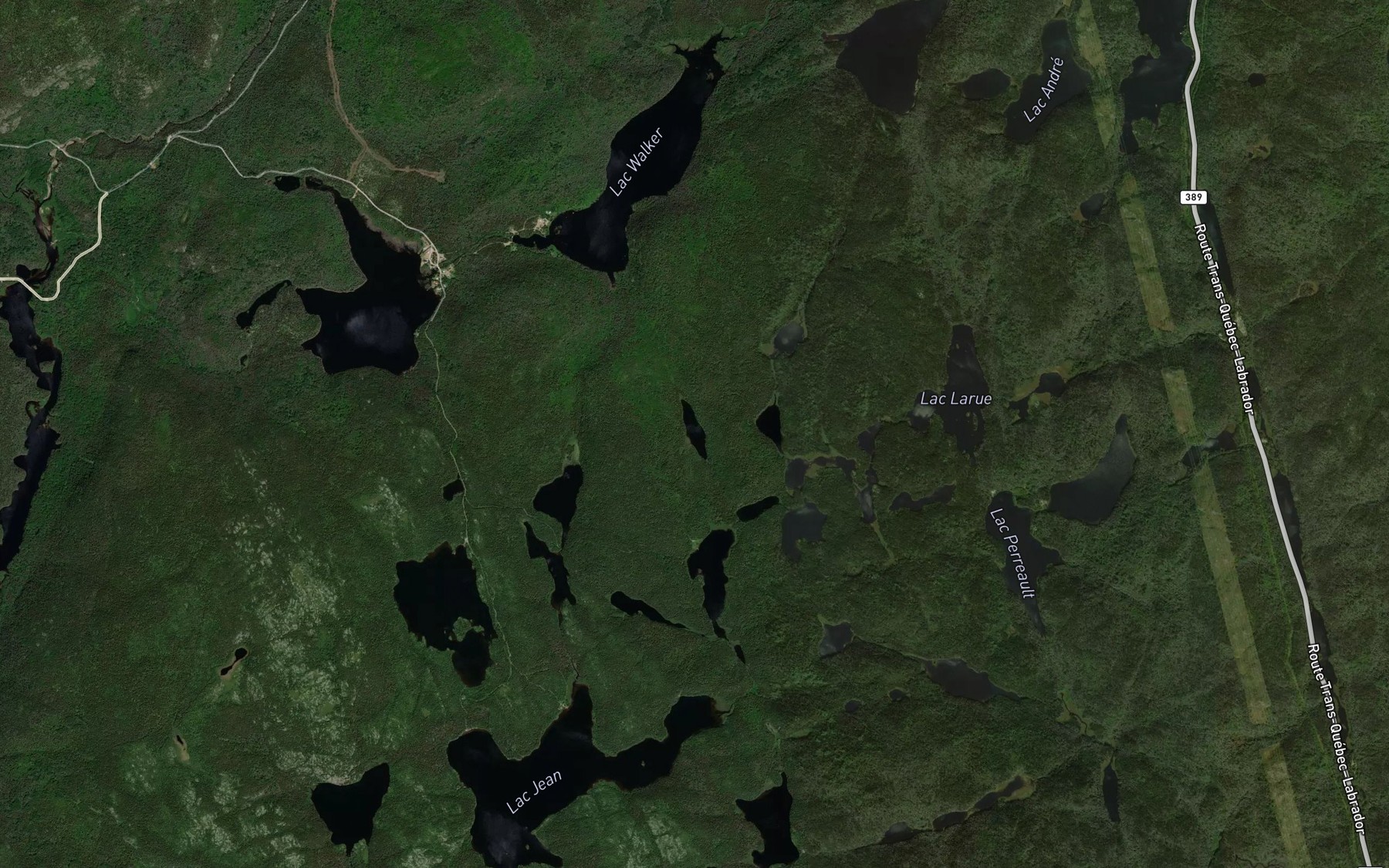 Satellite map of the Lac des Moustiques