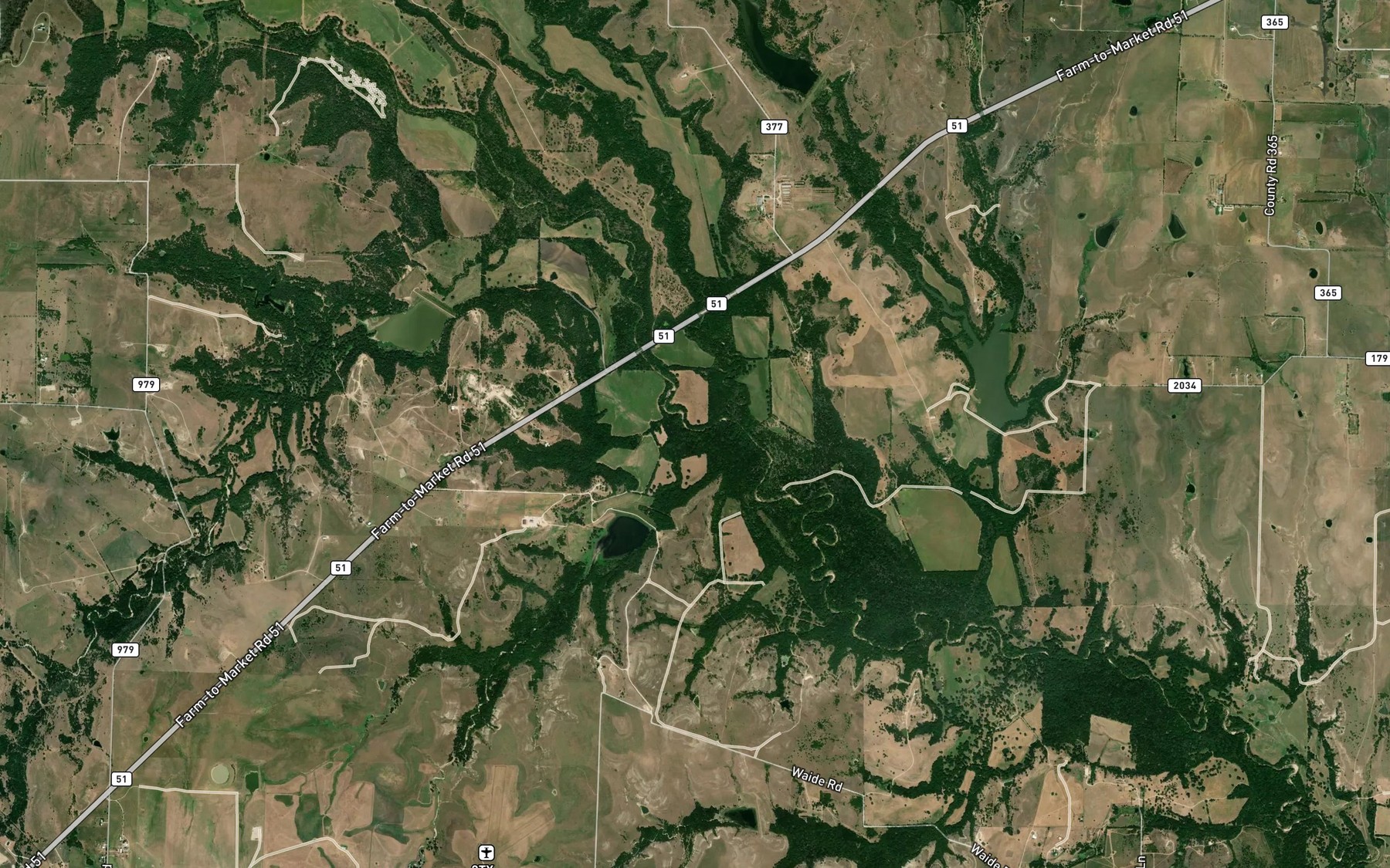 Satellite map of the Cannon Creek