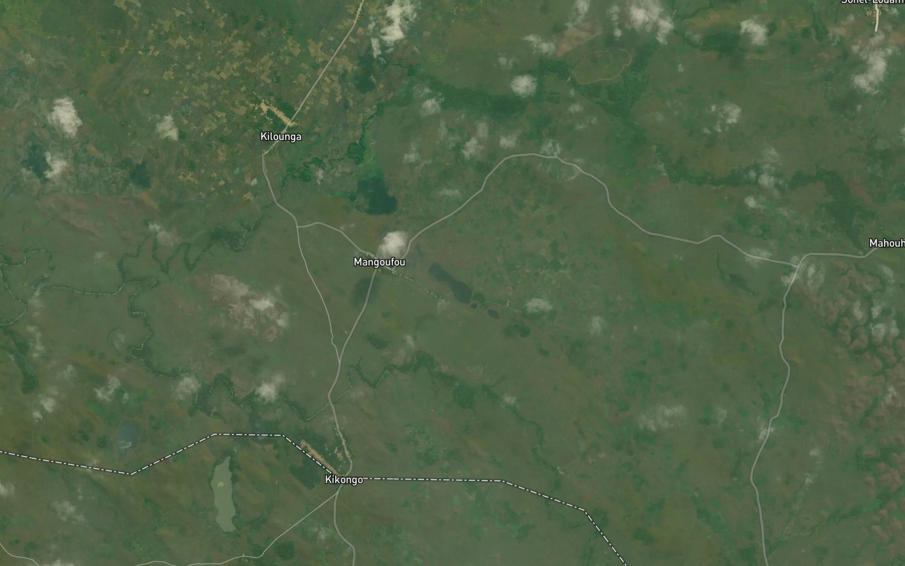 Satellite map of the Etang de Mangoufou