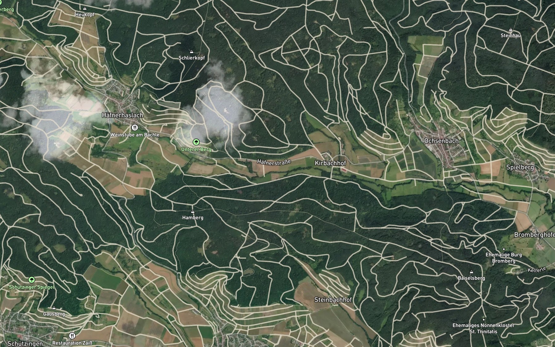 Satellite map of the Krebsbach