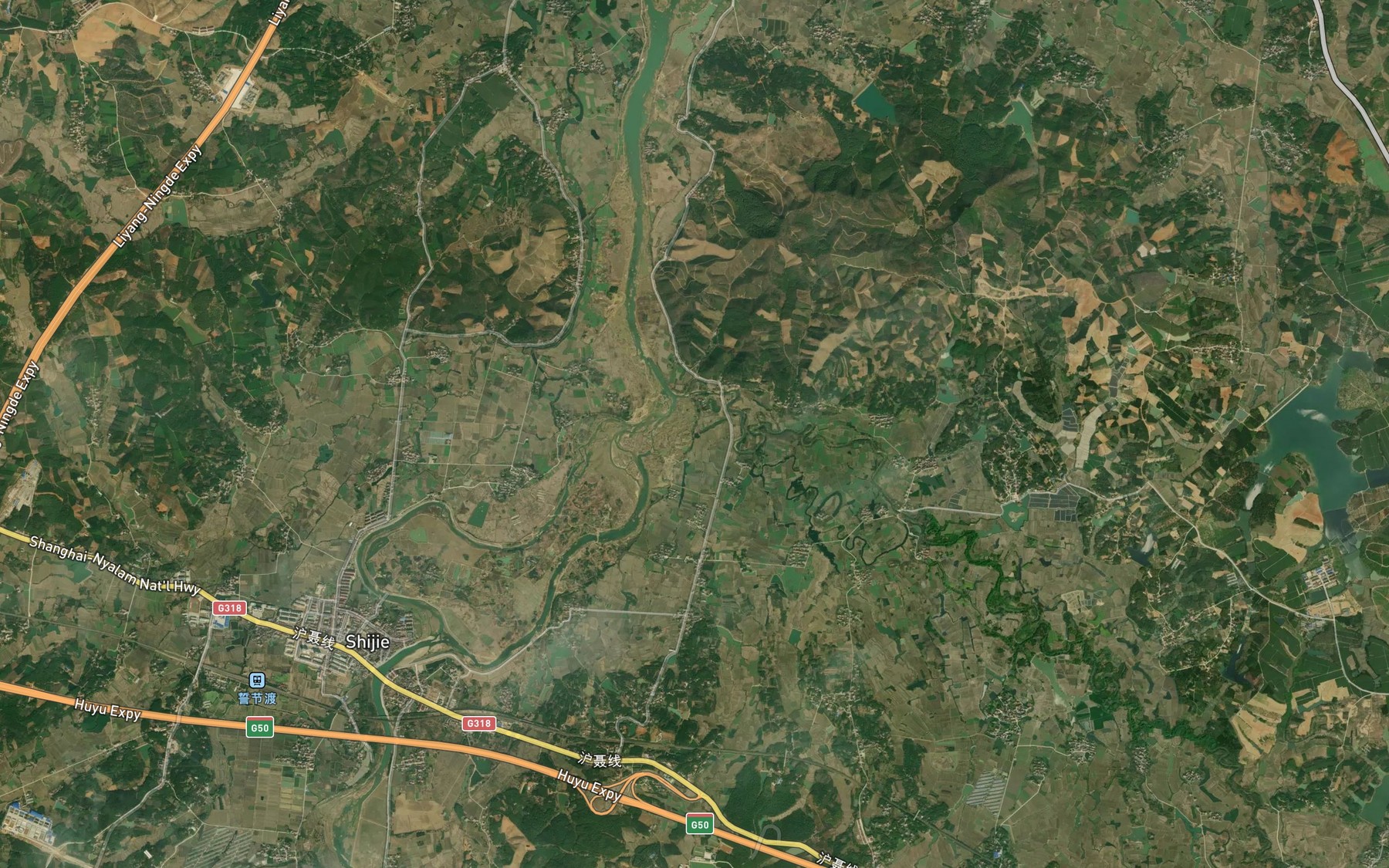 Satellite map of the Ying Xi