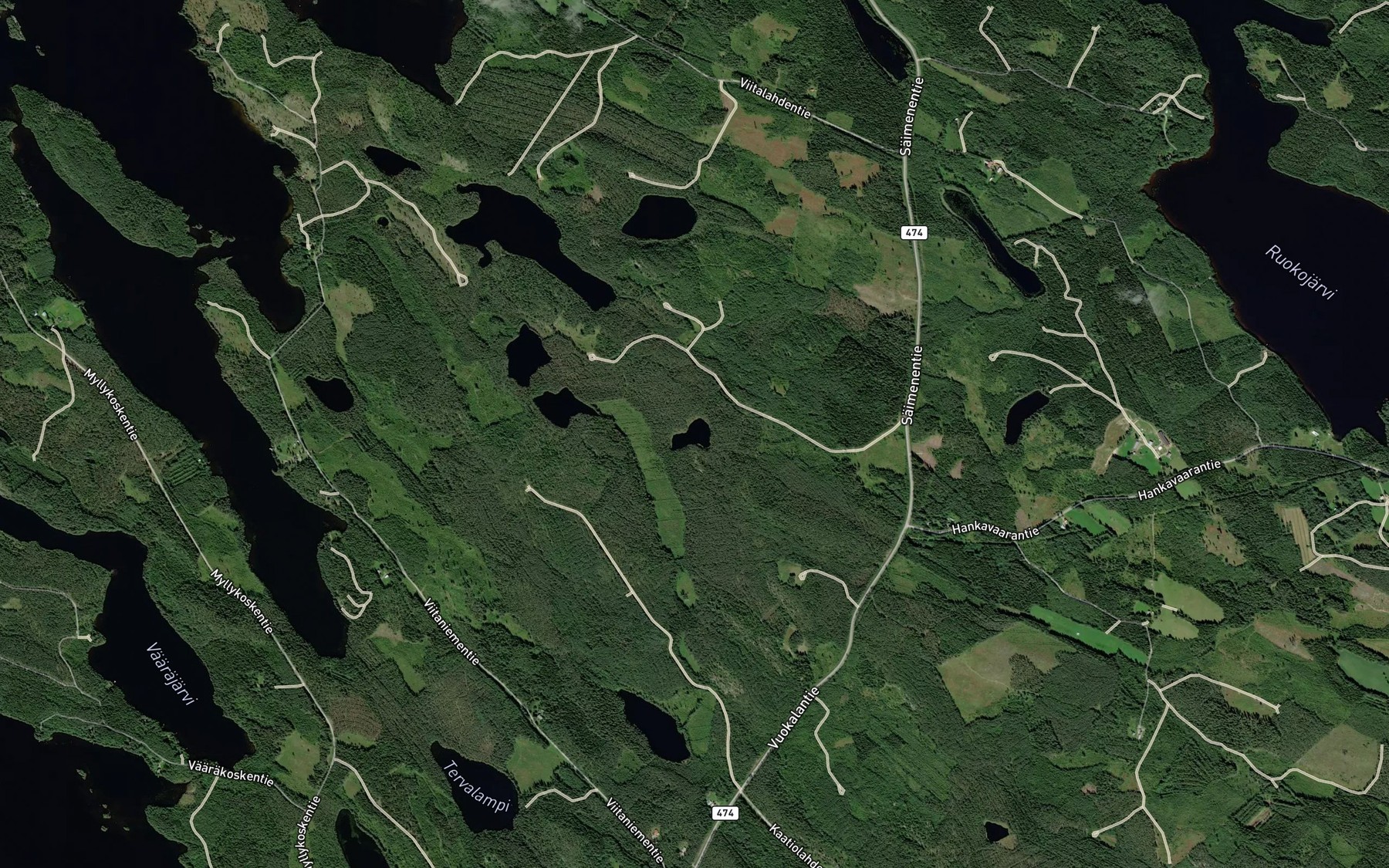 Satellite map of the Kuusenlampi