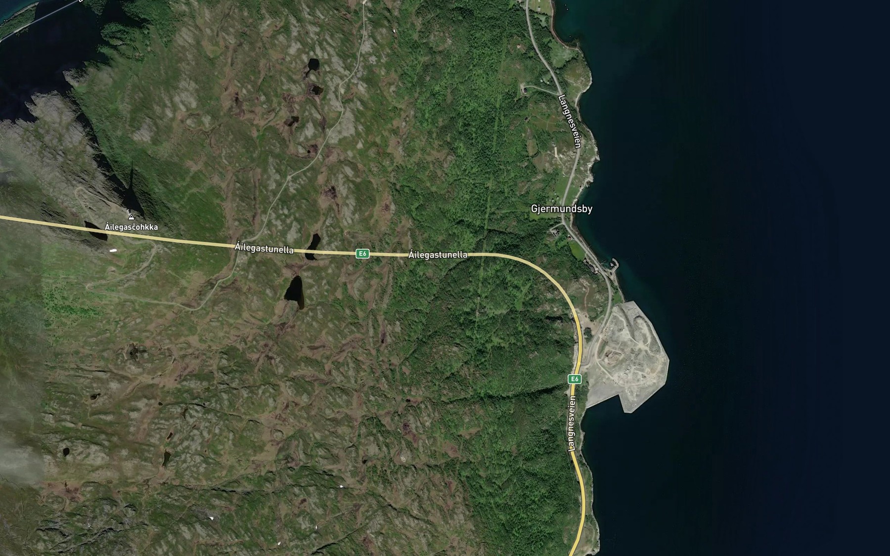 Satellite map of the Gjermundbyelva