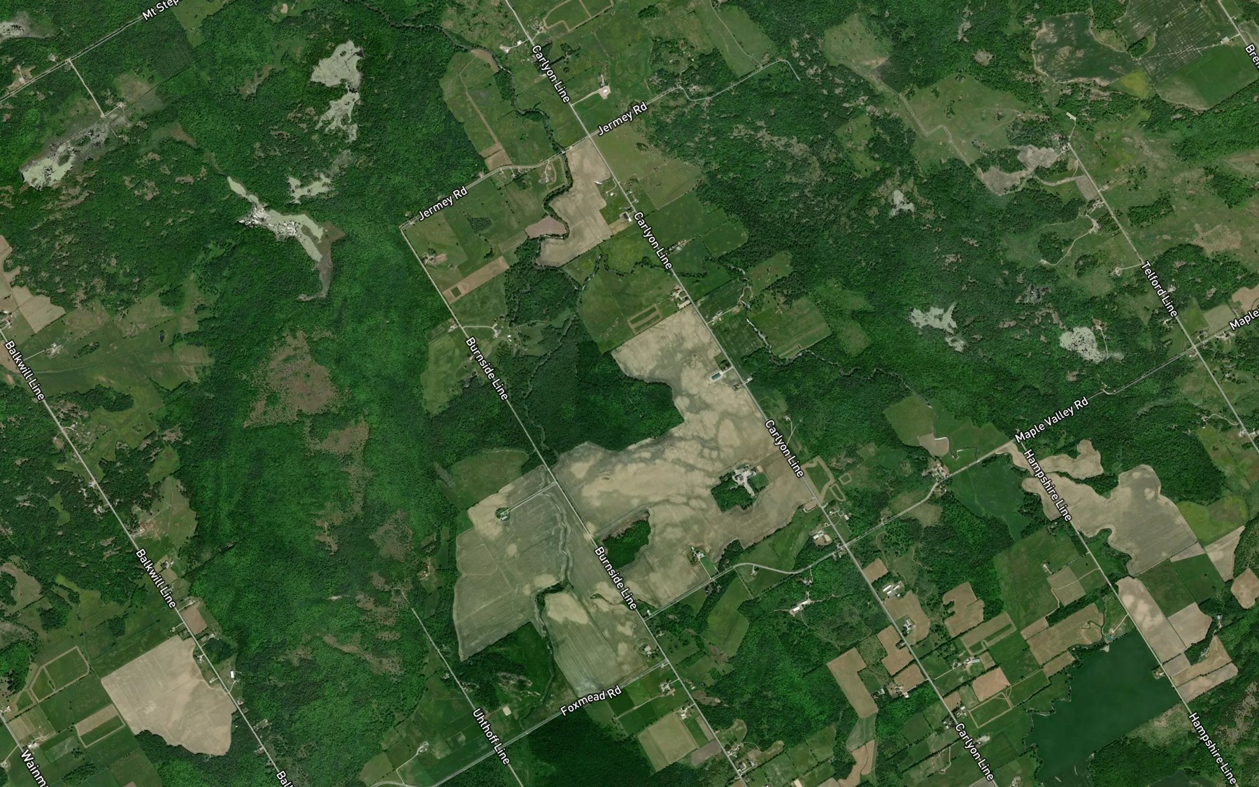 Satellite map of the Purbrook Creek