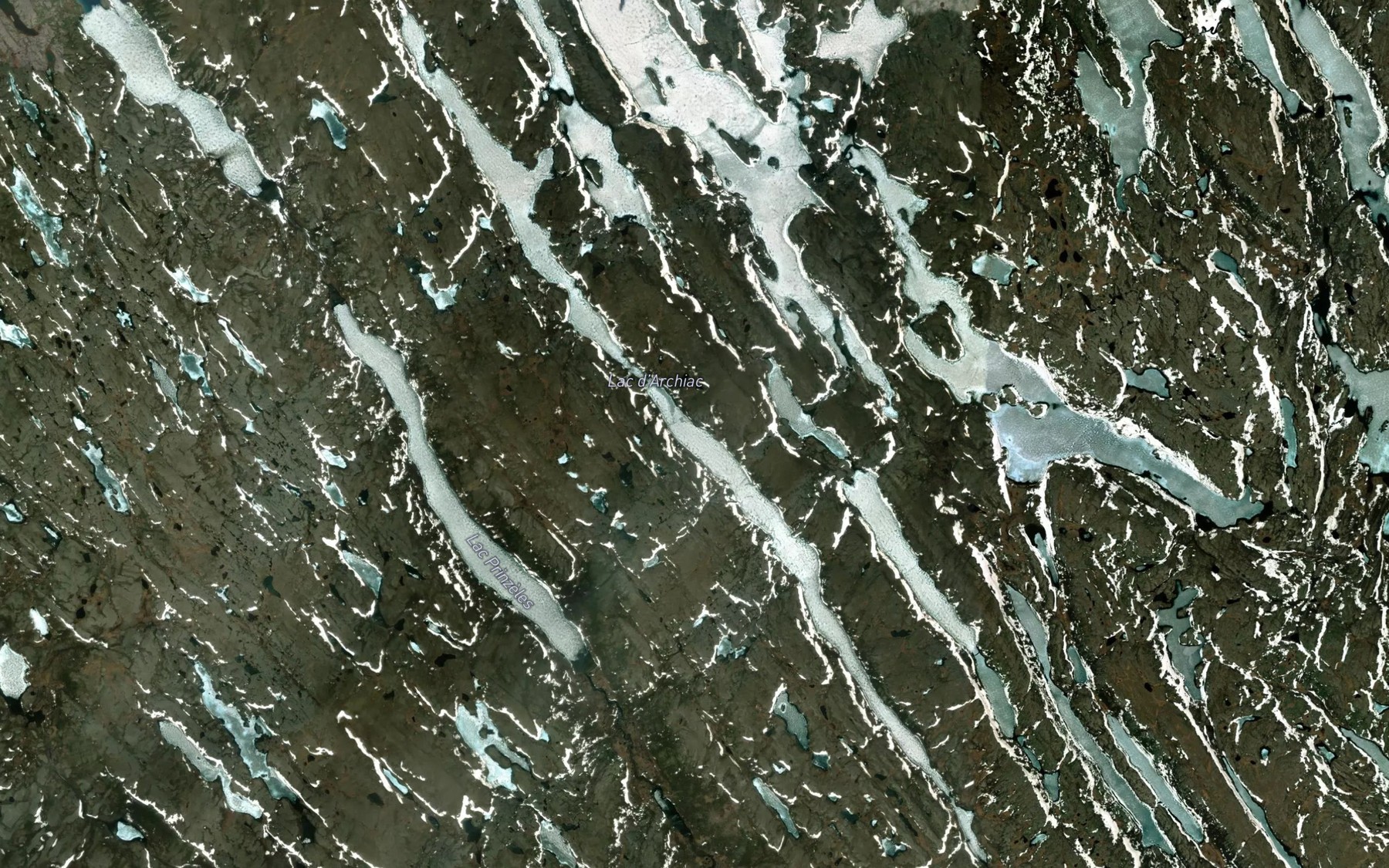 Satellite map of the Lac d'Archiac