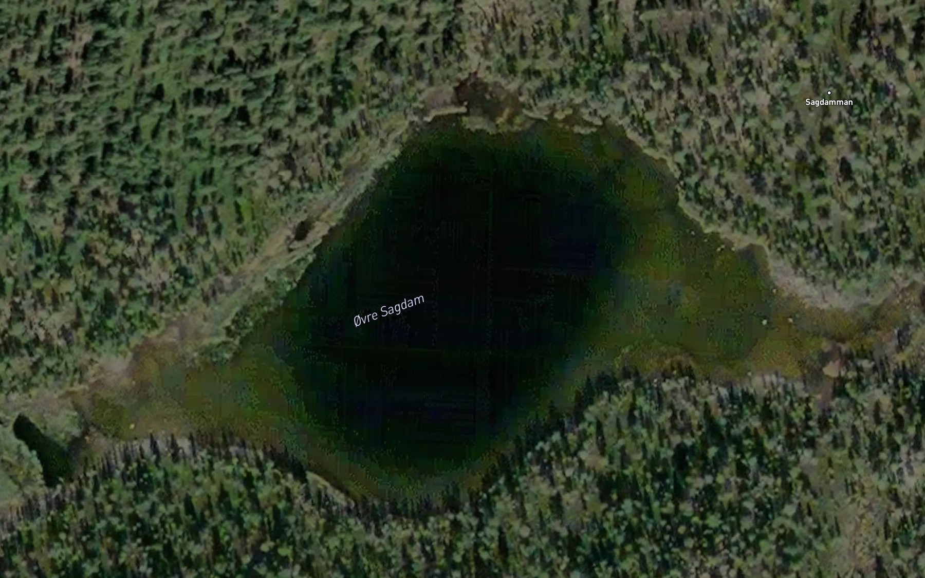 Satellite map of the Ovre Sagdam