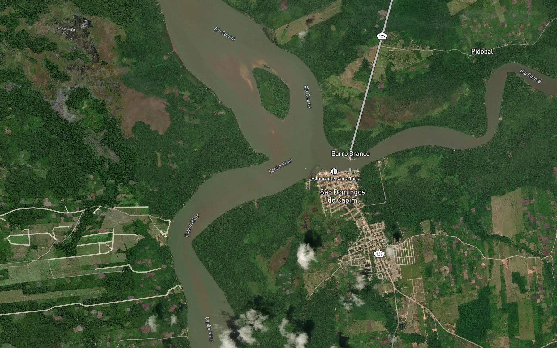 Satellite map of the Rio Capim