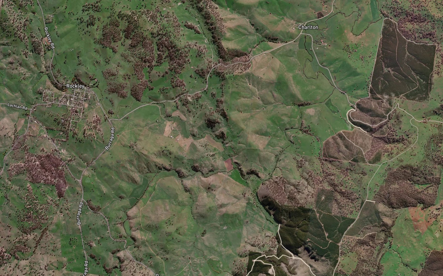 Satellite map of the Peppers Creek