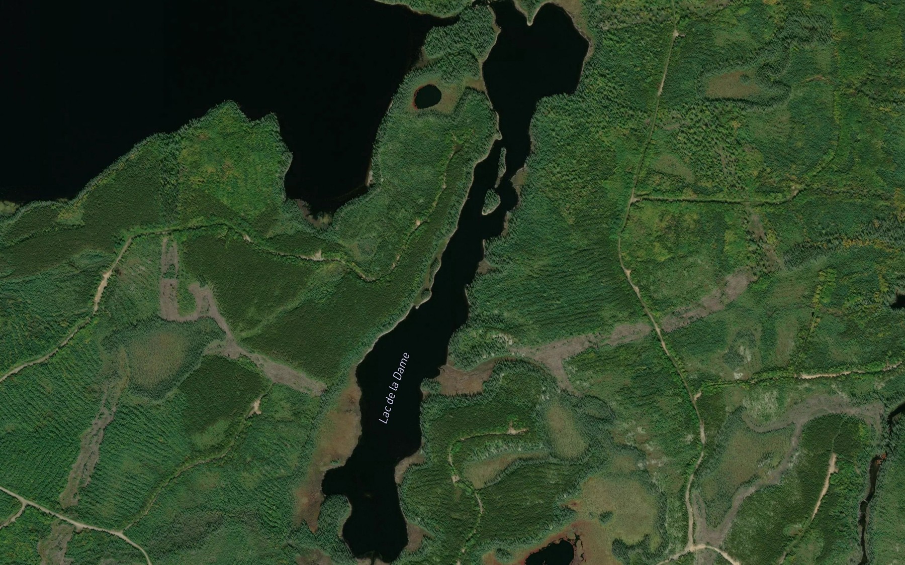 Satellite map of the Lac de la Dame