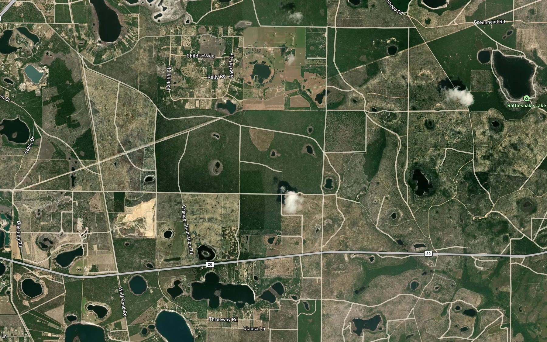 Satellite map of the Alligator Pond