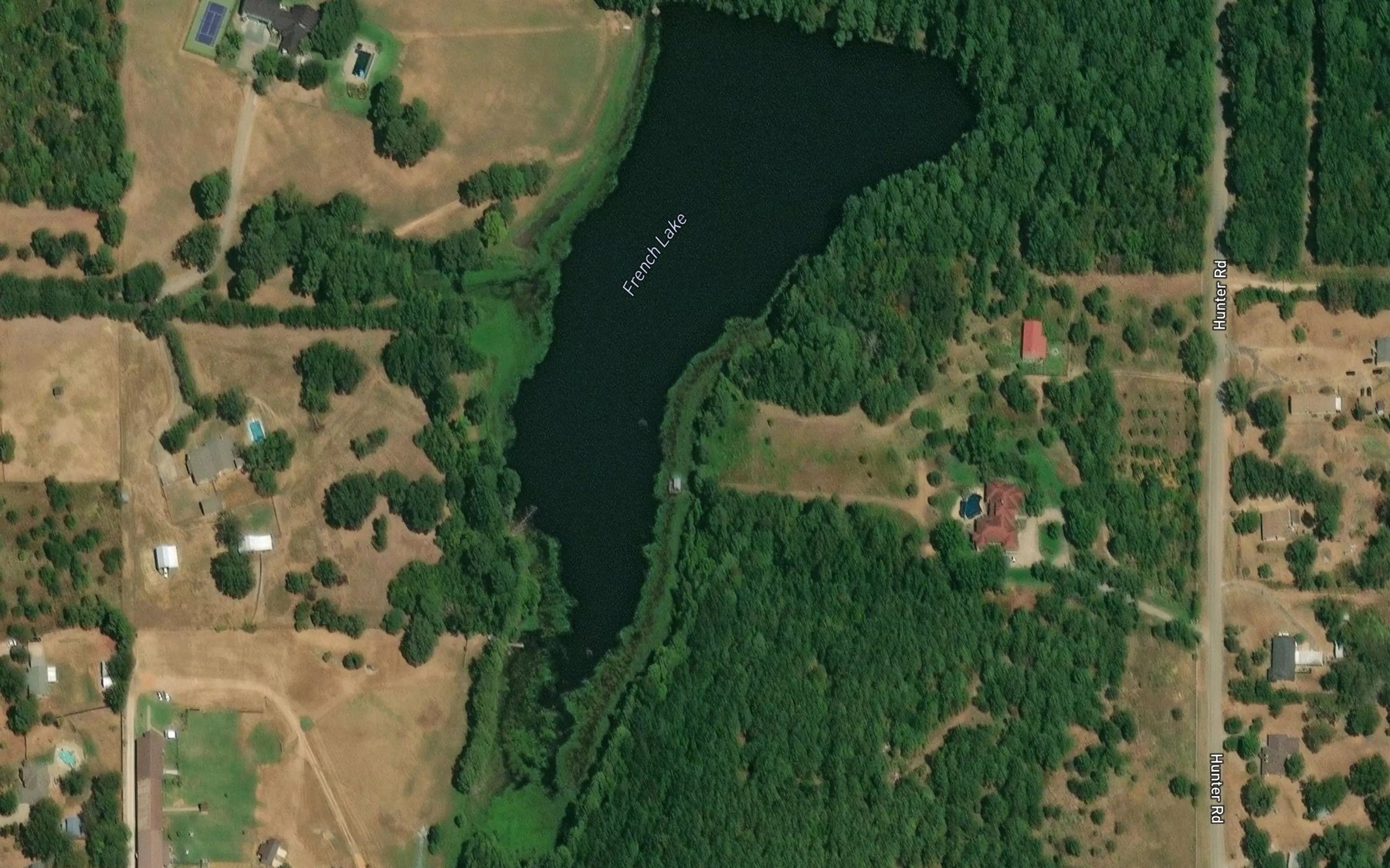 Satellite map of the French Lake