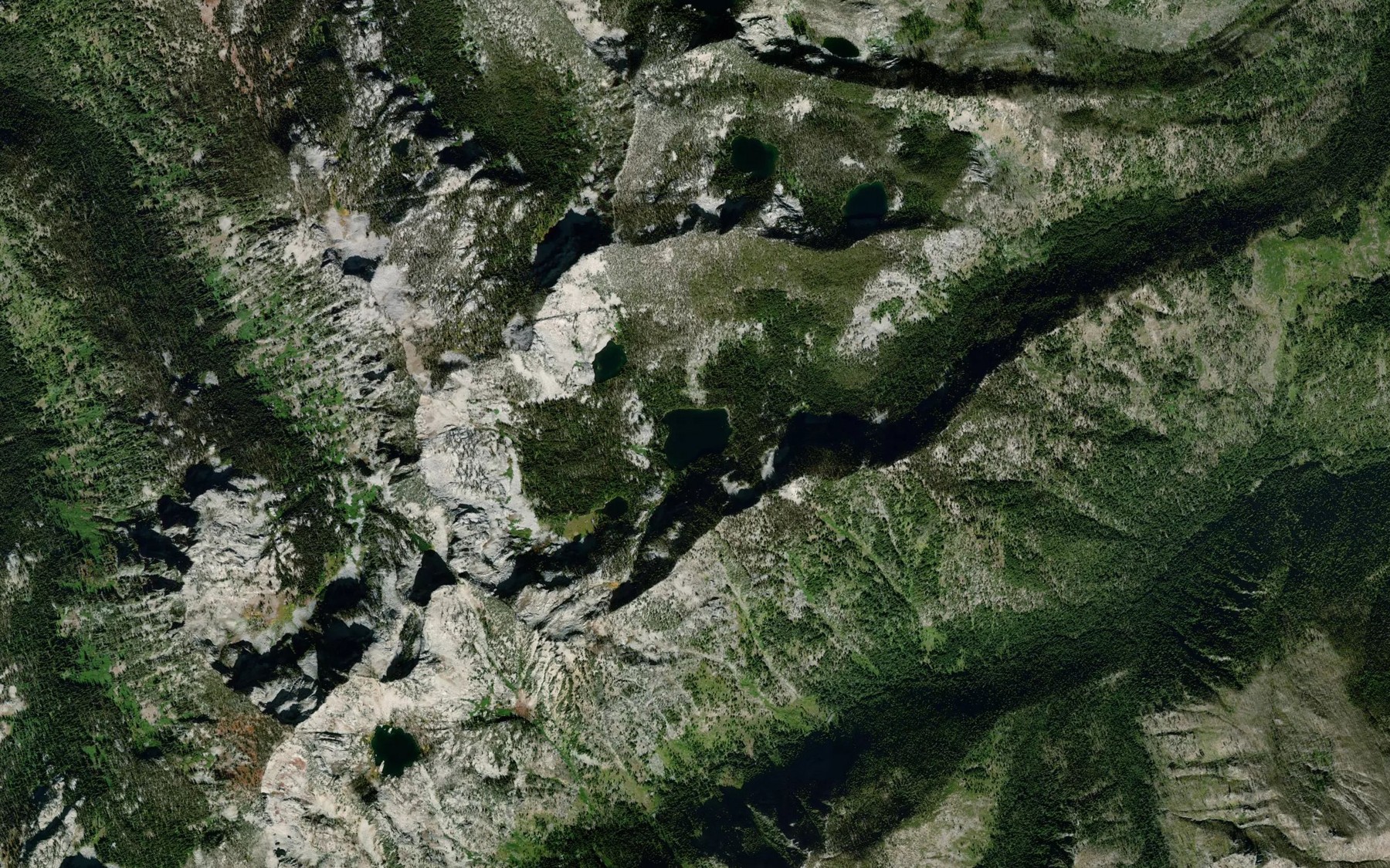 Satellite map of the Buckhorn Lake