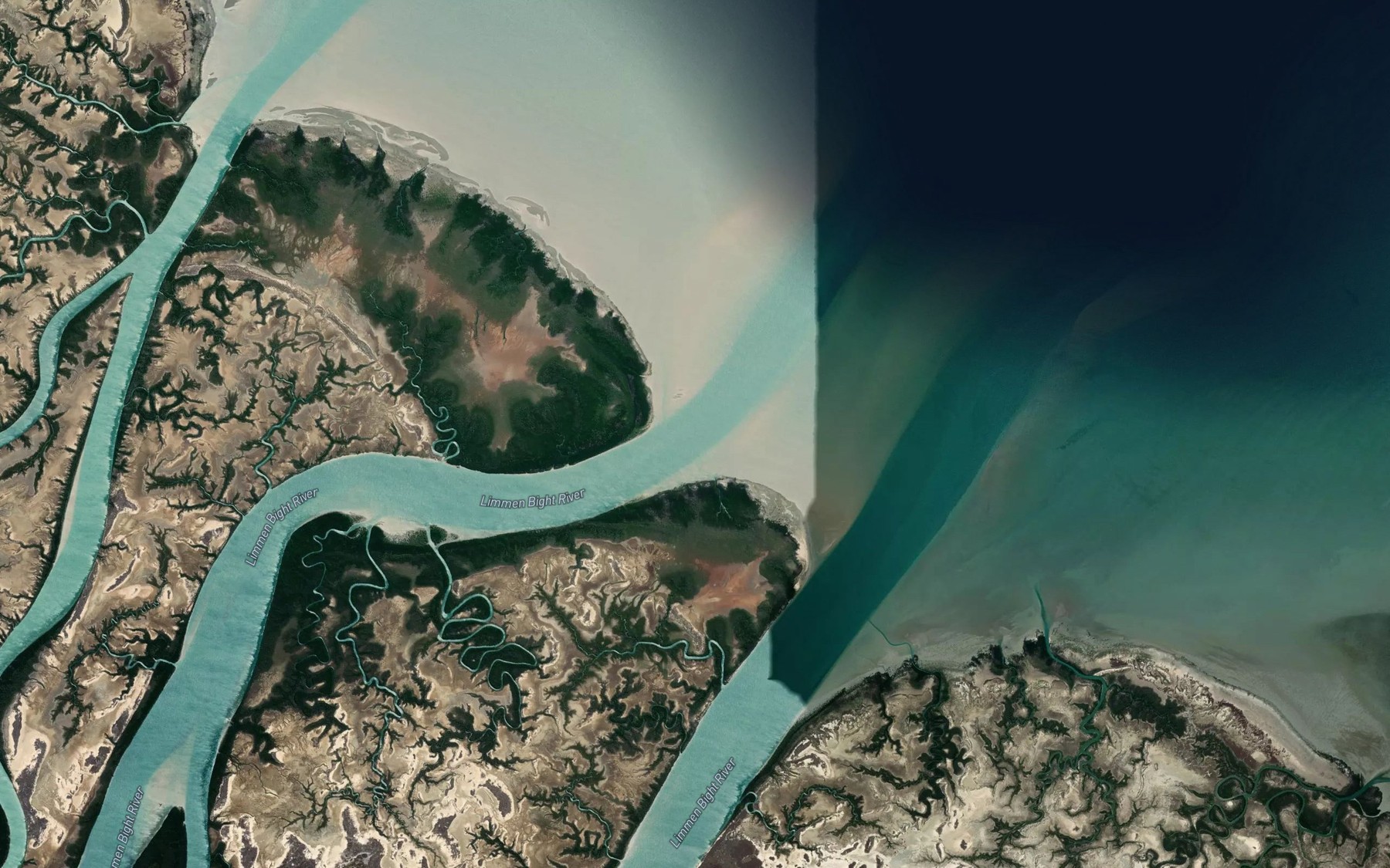 Satellite map of the Limmen Bight River