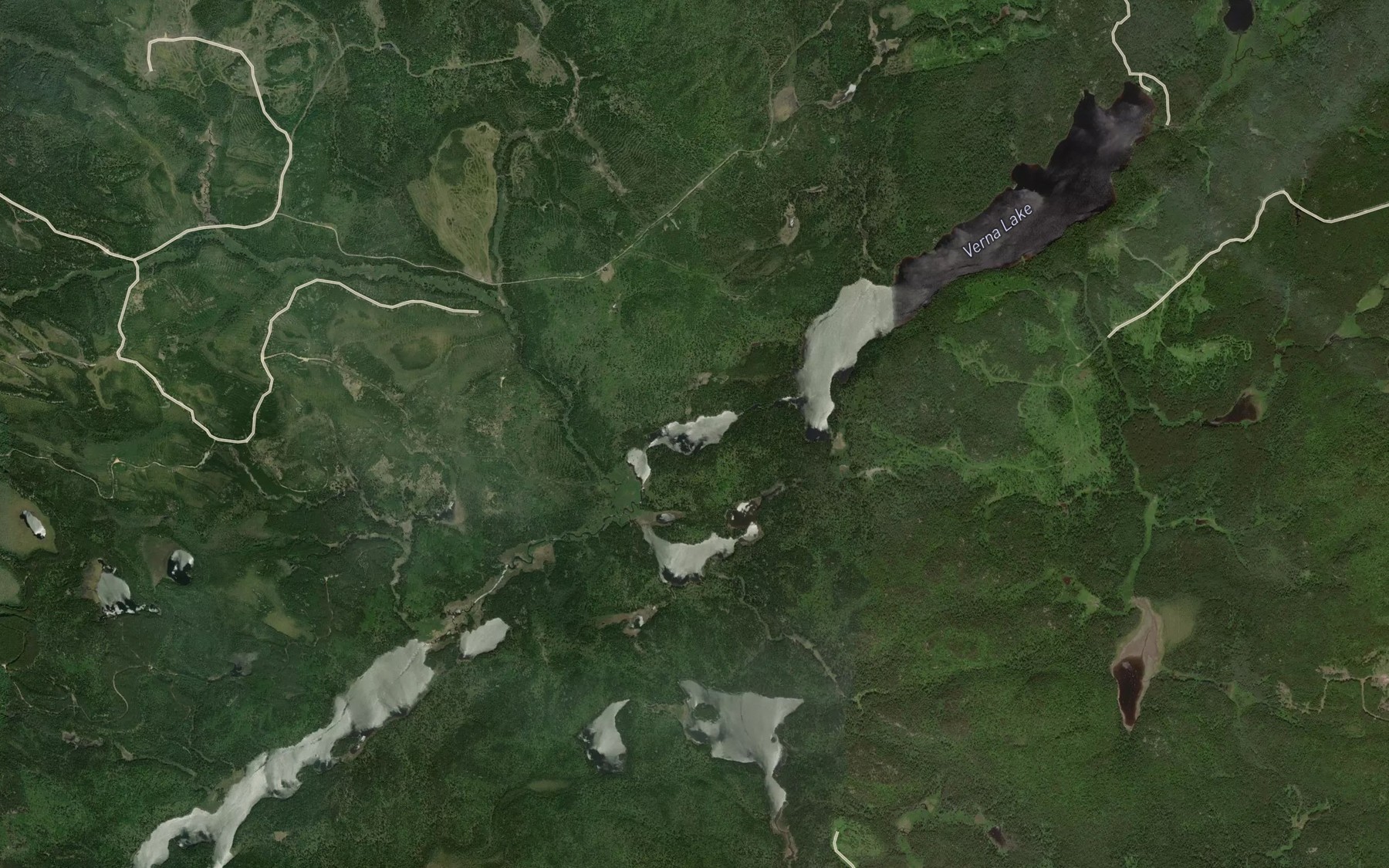 Satellite map of the Anrev Lake