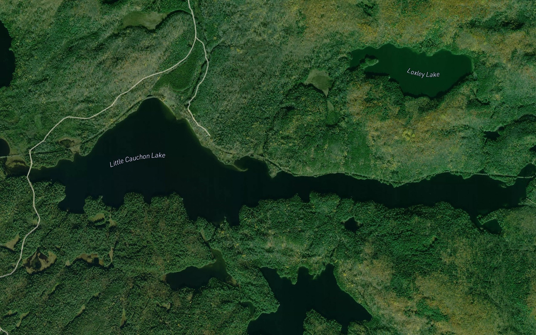 Satellite map of the Little Cauchon Lake
