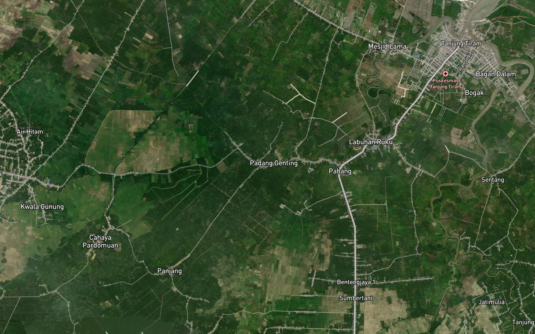 Satellite map of the Sungai Kalubi