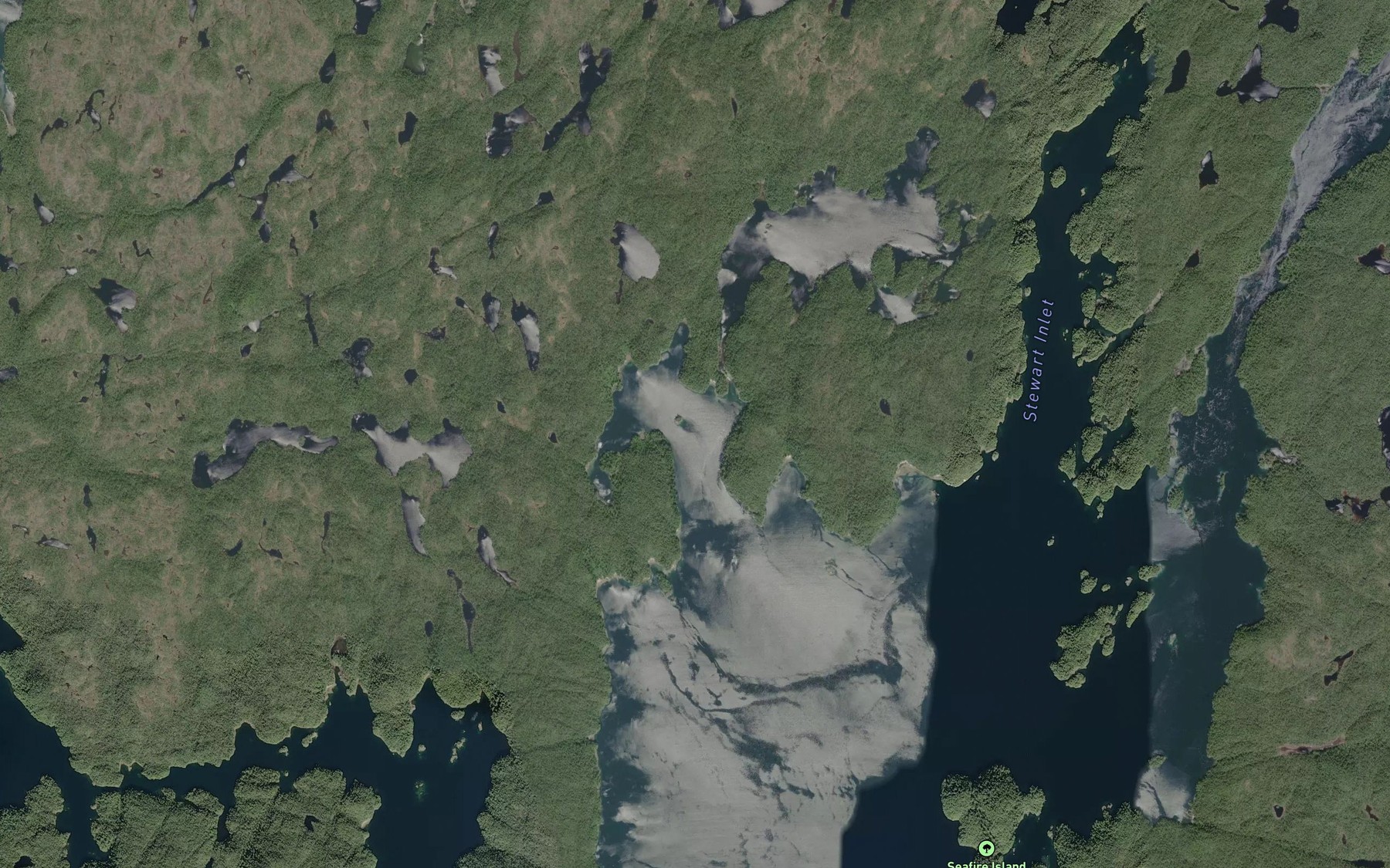 Satellite map of the Goodlad Bay