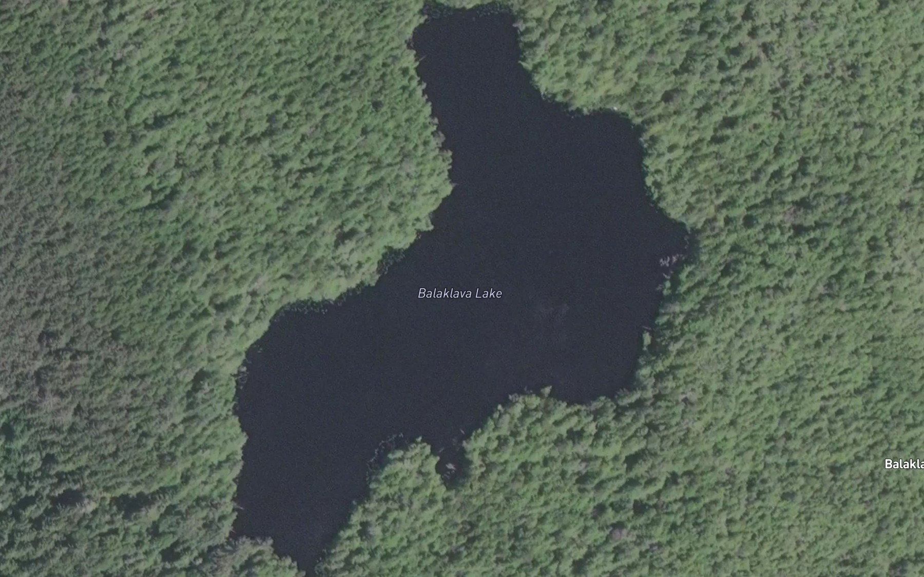 Satellite map of the Balaklava Lake