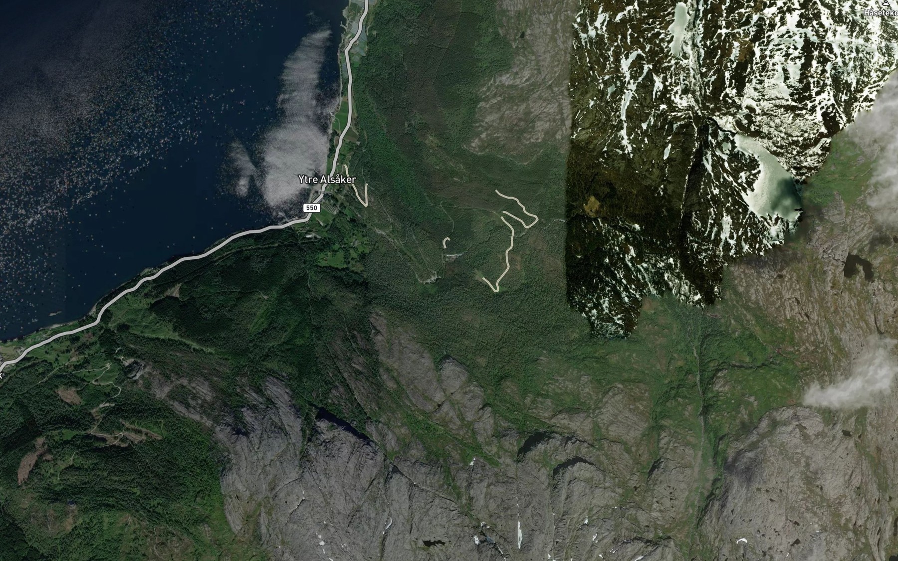 Satellite map of the Tverrbekken
