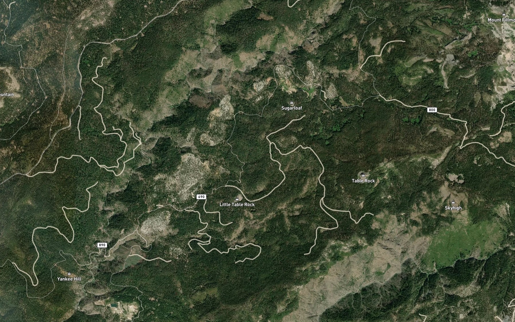 Satellite map of the Knuts Spring