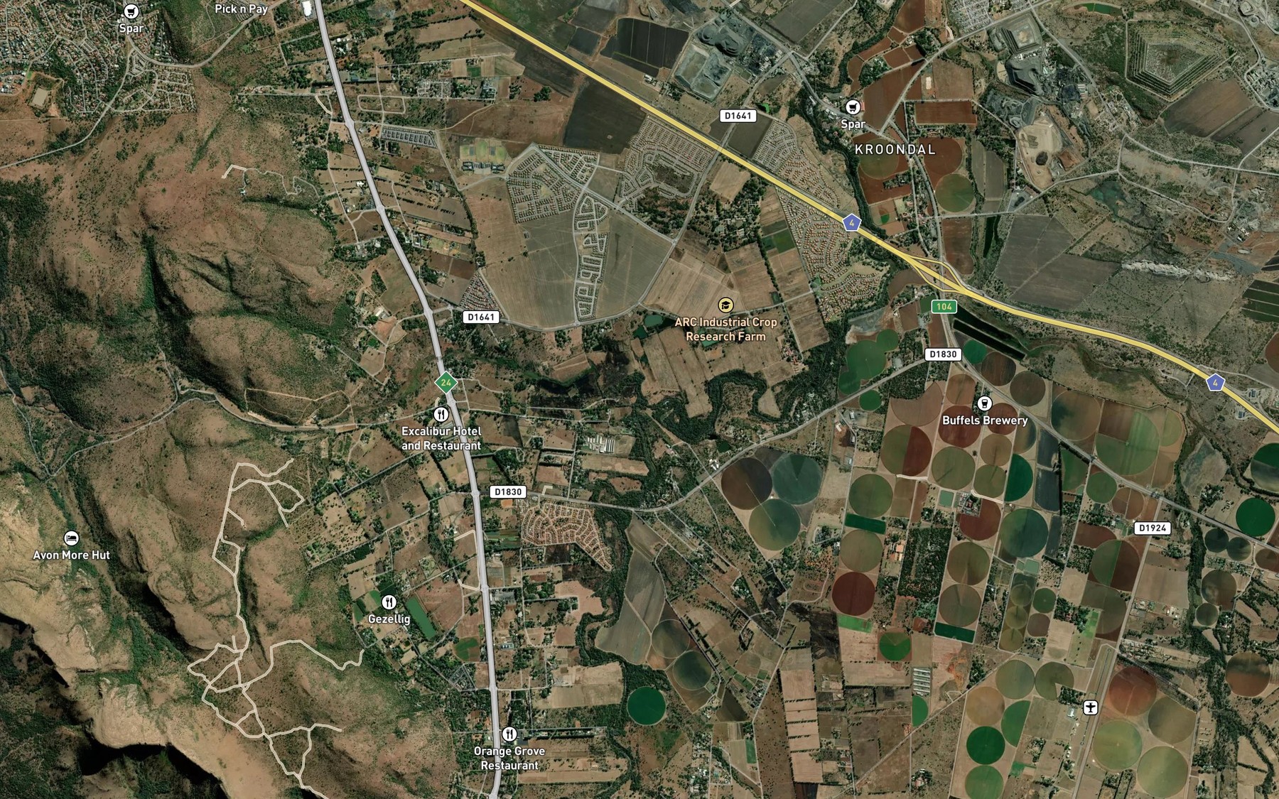Satellite map of the Waterkloofspruit