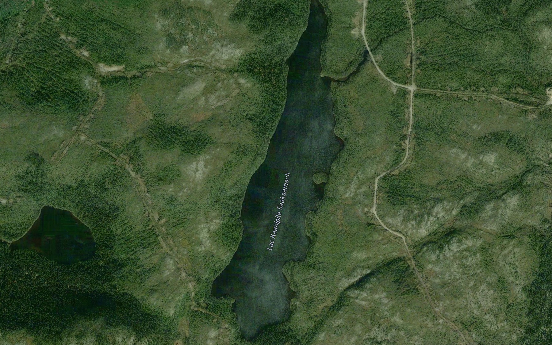 Satellite map of the Lac Kaanipite Saakaamach