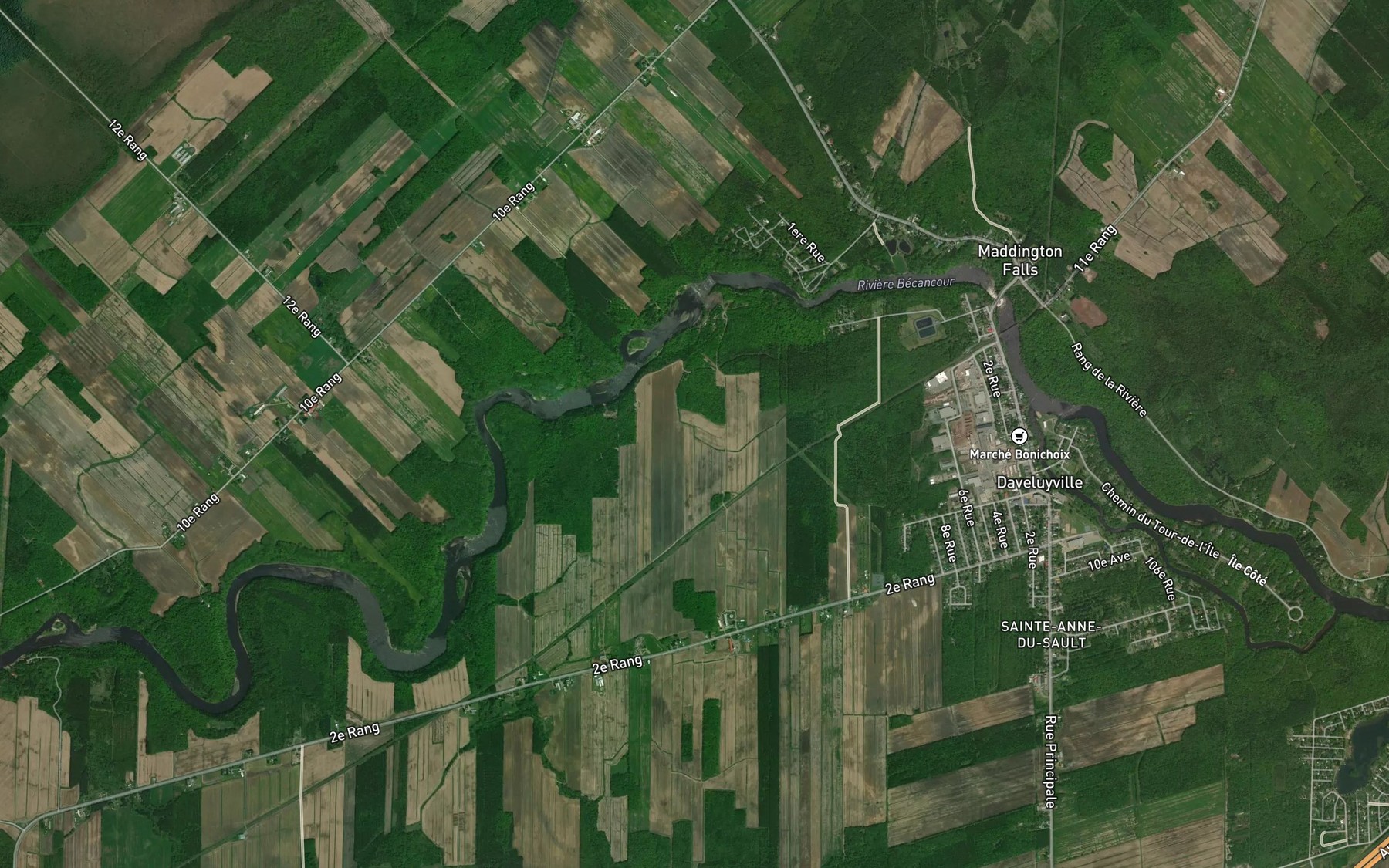 Satellite map of the Branche Beaudet