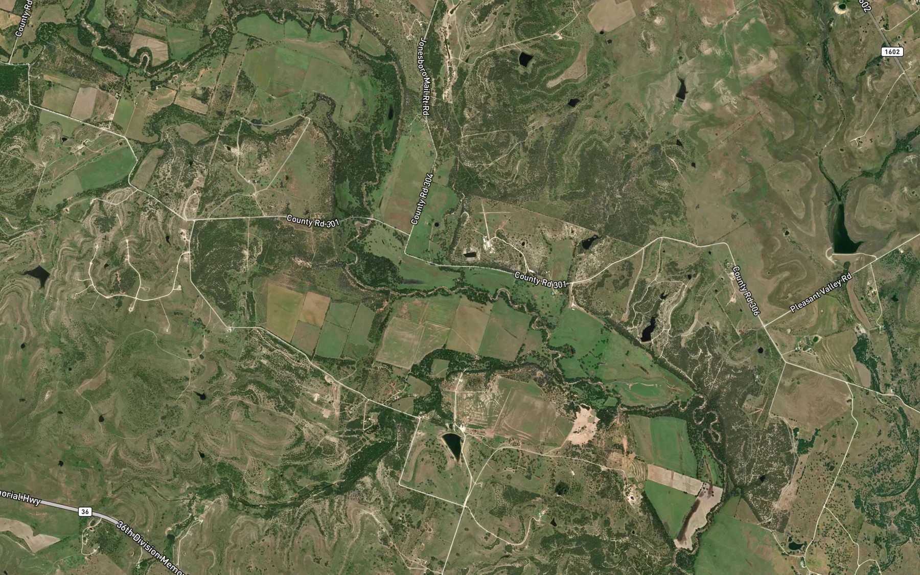 Satellite map of the Sycamore Creek