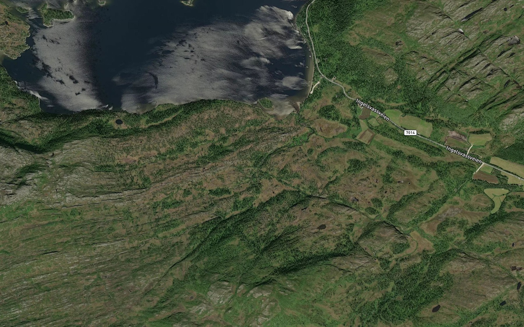 Satellite map of the Kvennbekken