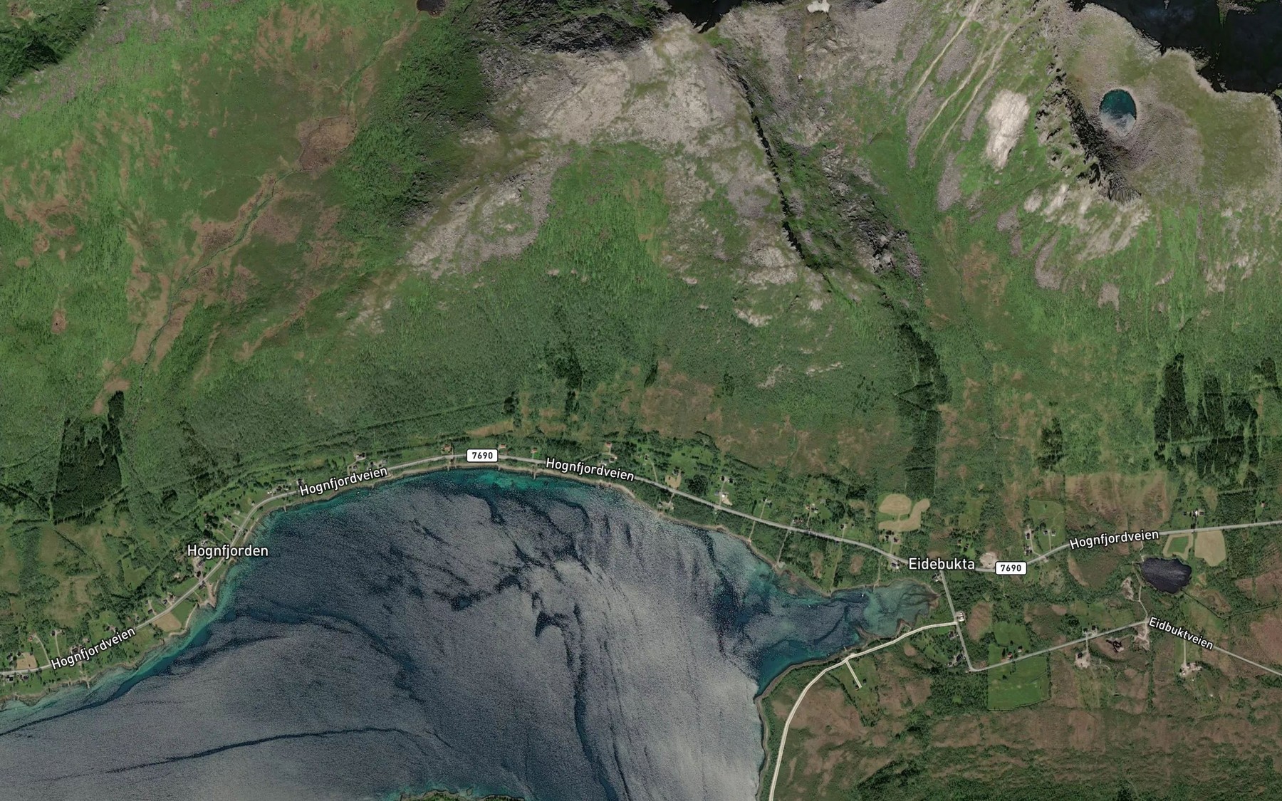 Satellite map of the Heselva