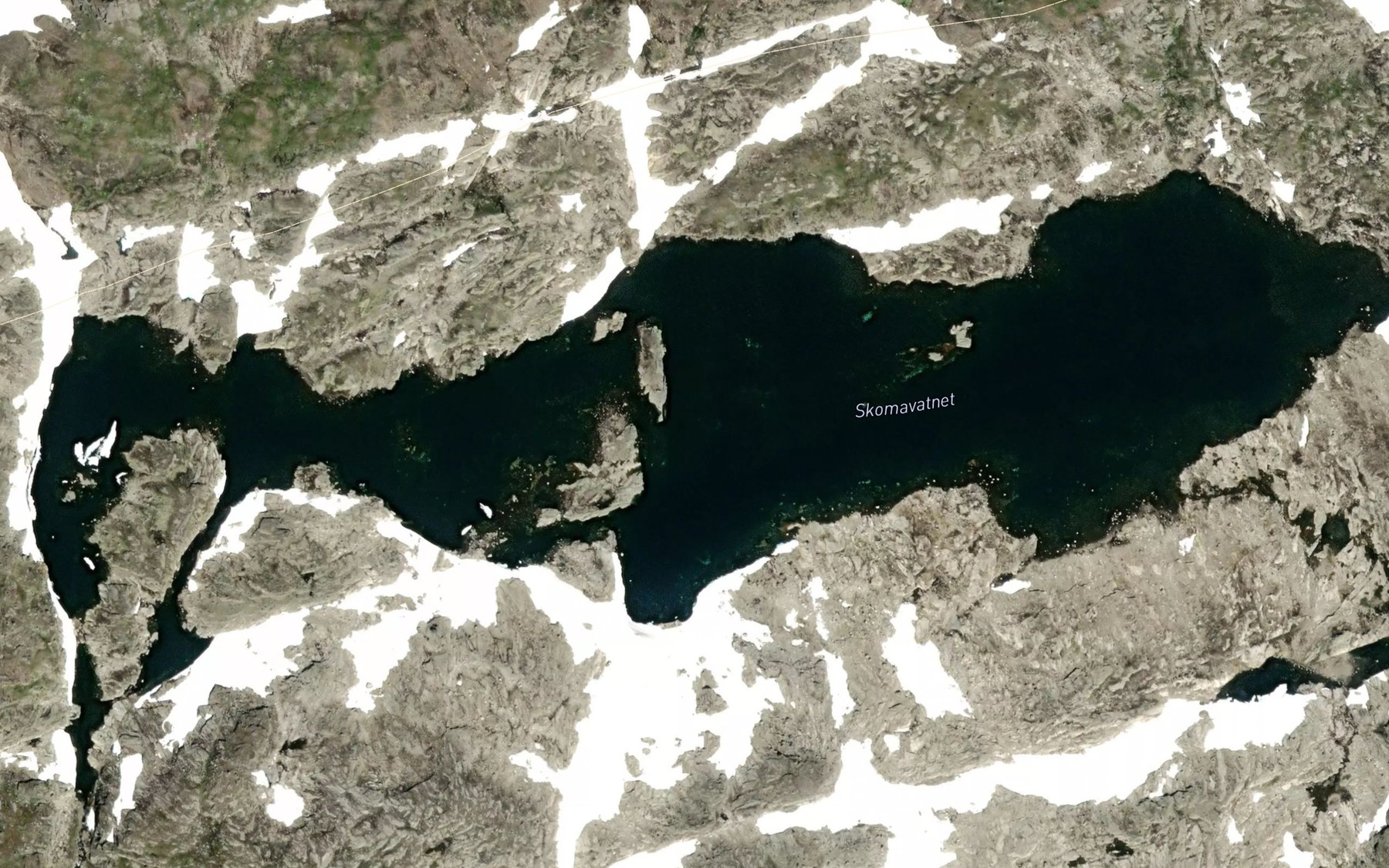 Satellite map of the Skomavatnet