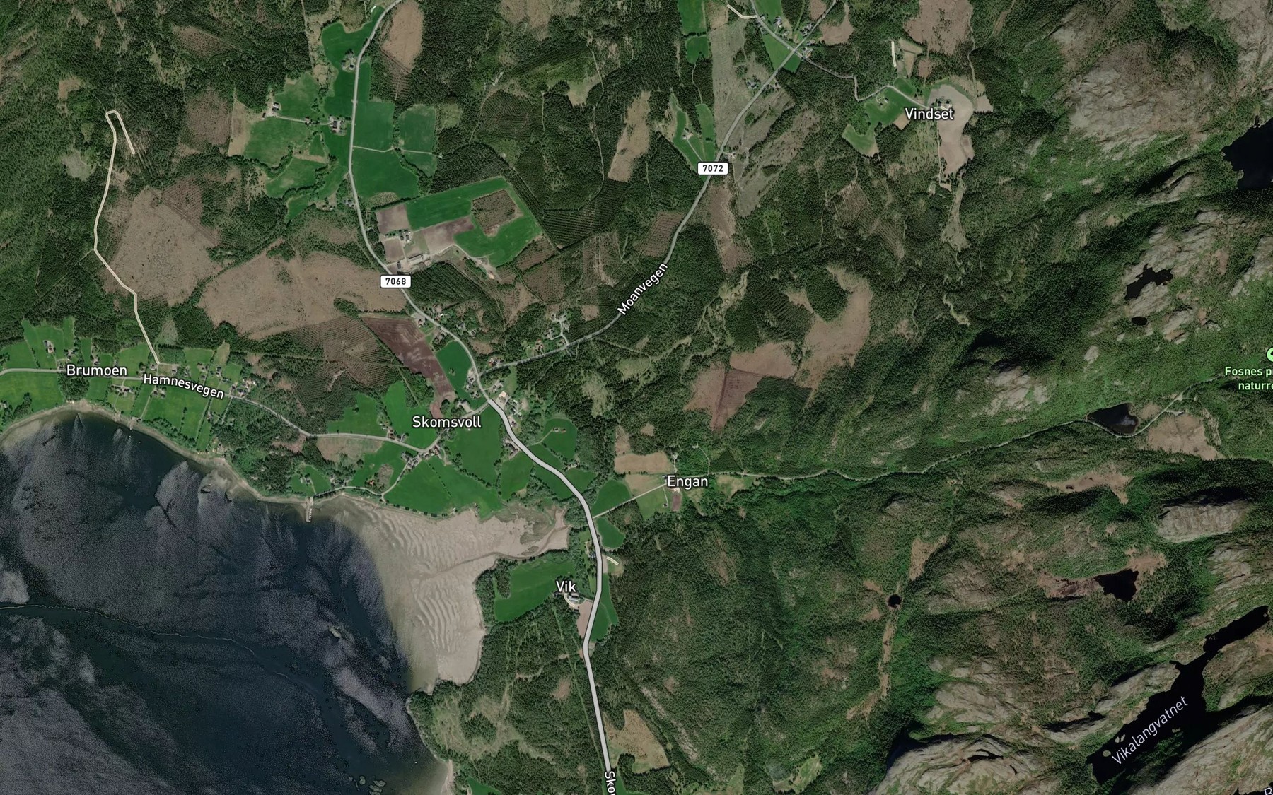 Satellite map of the Litleelva