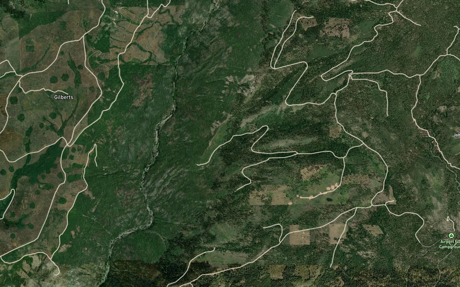 Satellite map of the Little Deer Creek