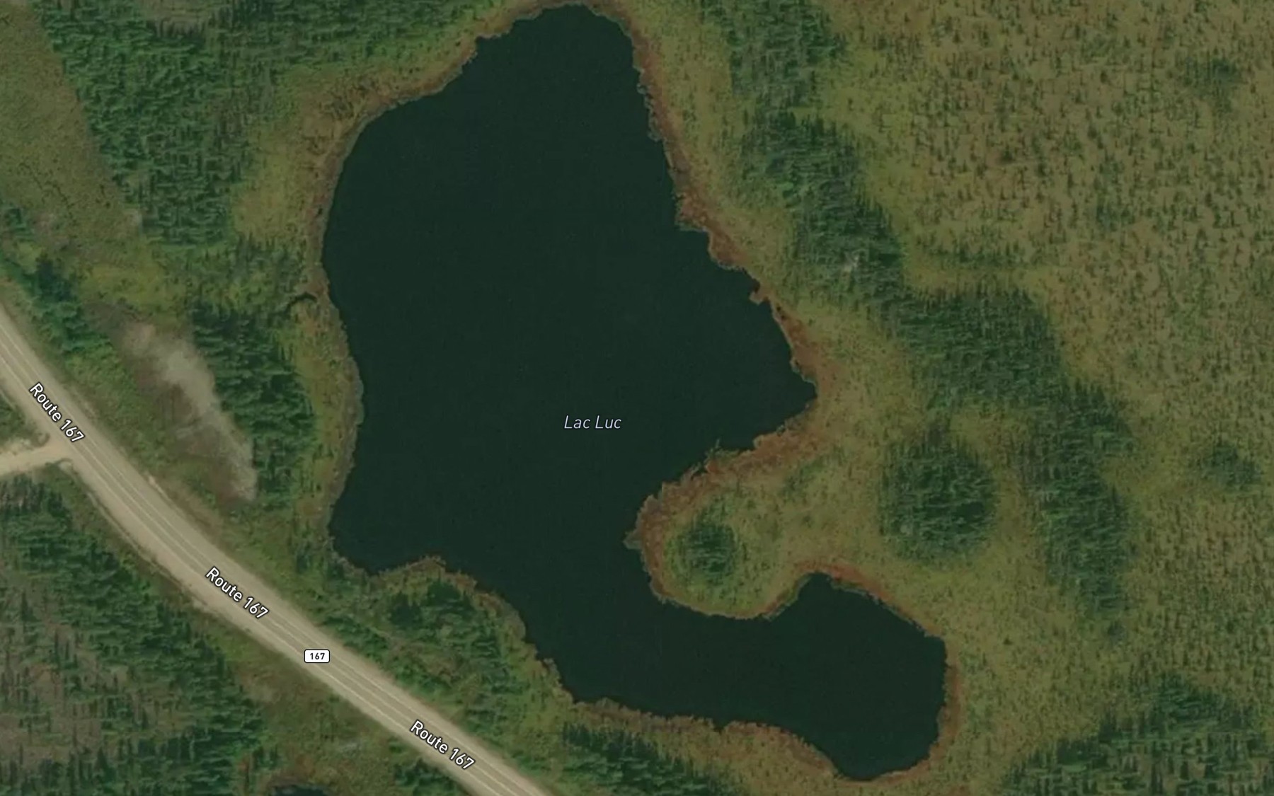 Satellite map of the Lac Luc
