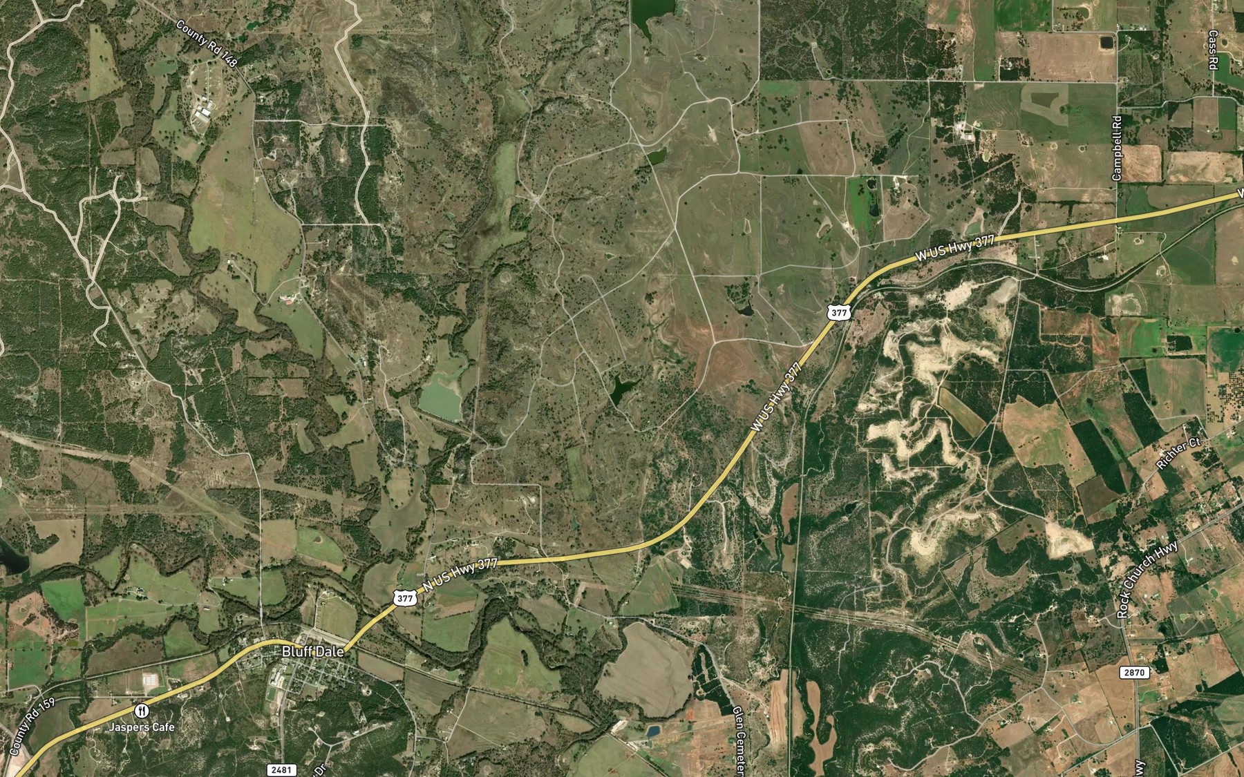 Satellite map of the Texas A and M Lake