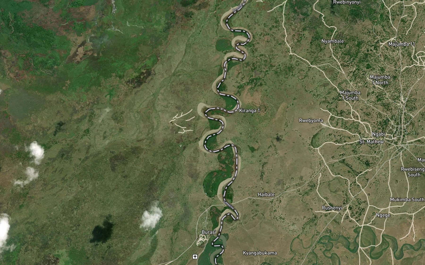 Satellite map of the Sinda