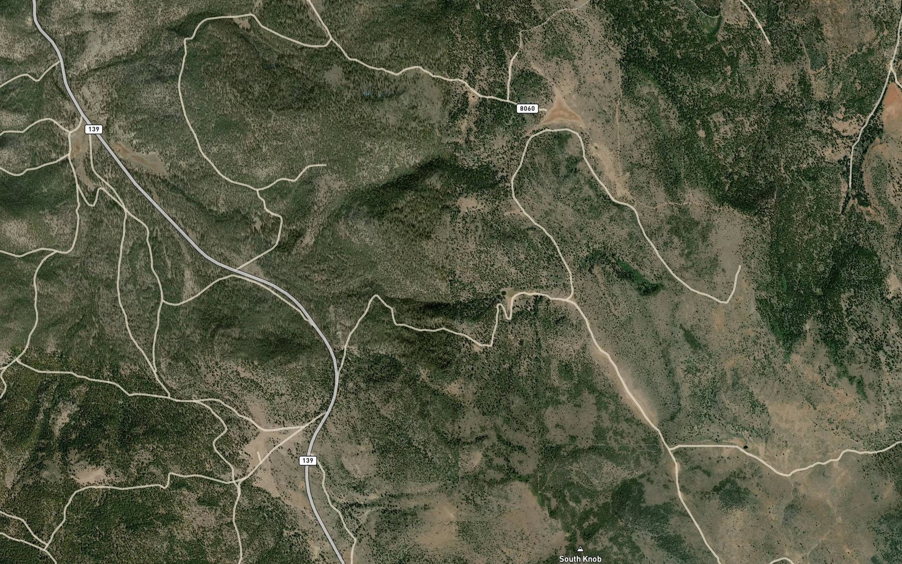 Satellite map of the Chicken Spring