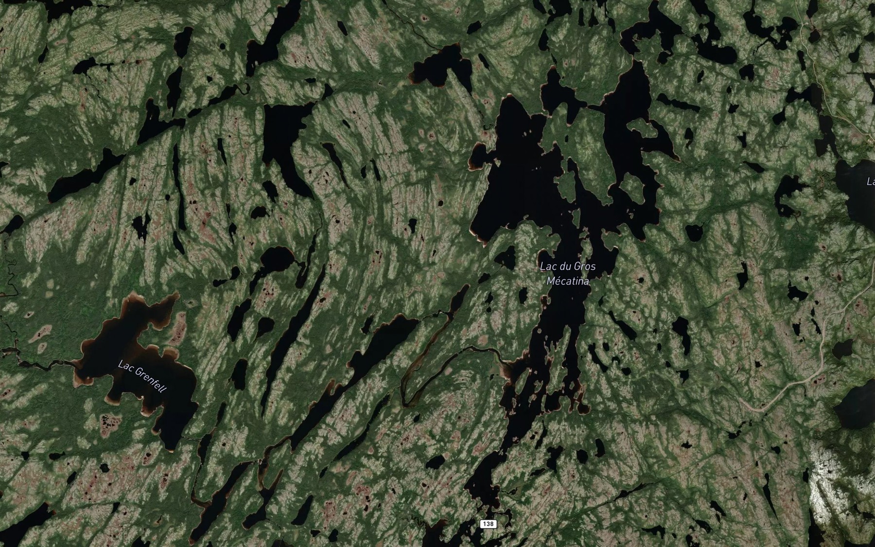Satellite map of the Lac du Gros Mecatina
