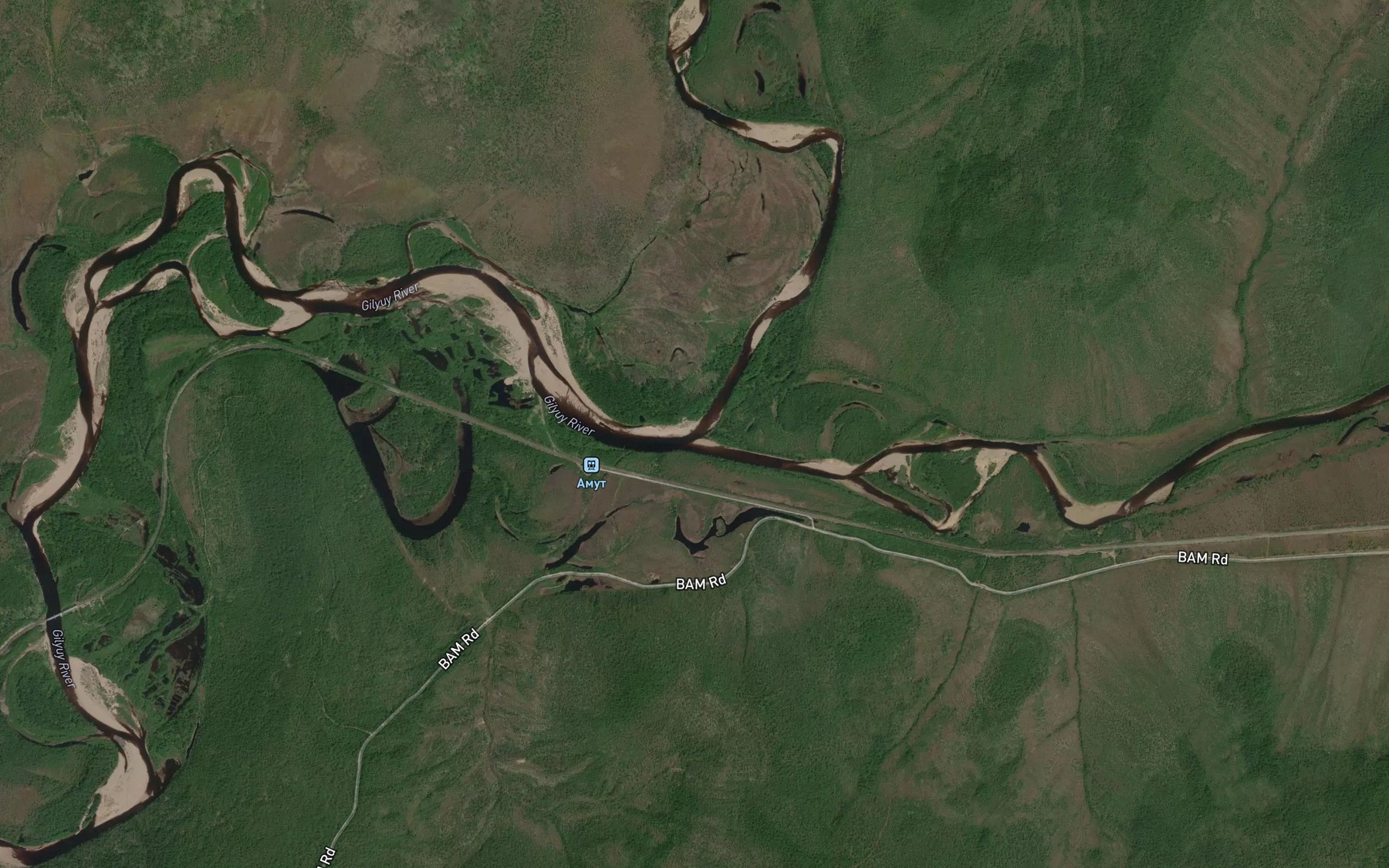 Satellite map of the Malyy Gilyuy