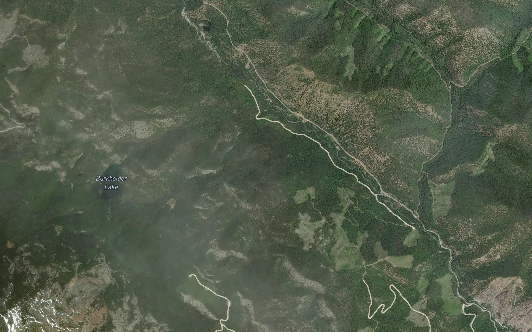 Satellite map of the Burkholder Creek